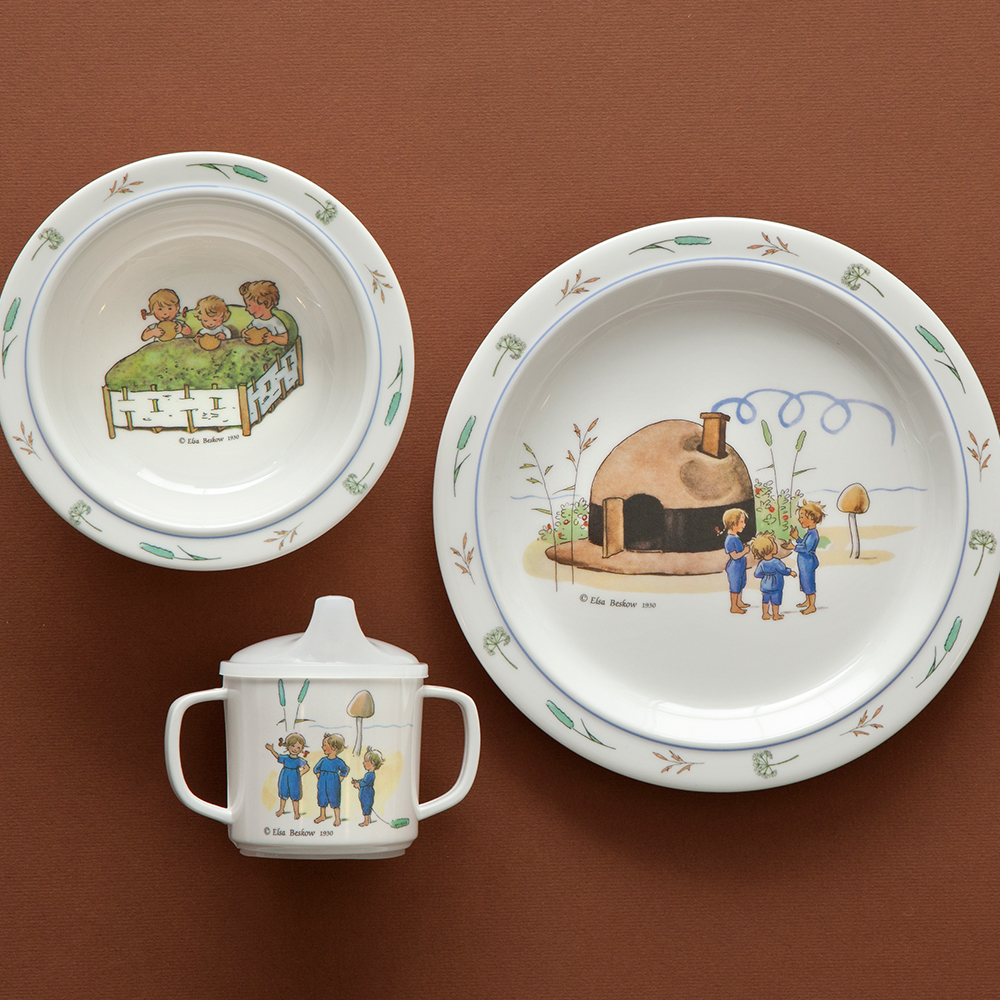 Barnservis Rätt Start Elsa Beskow i 3 Delar Hattstugan