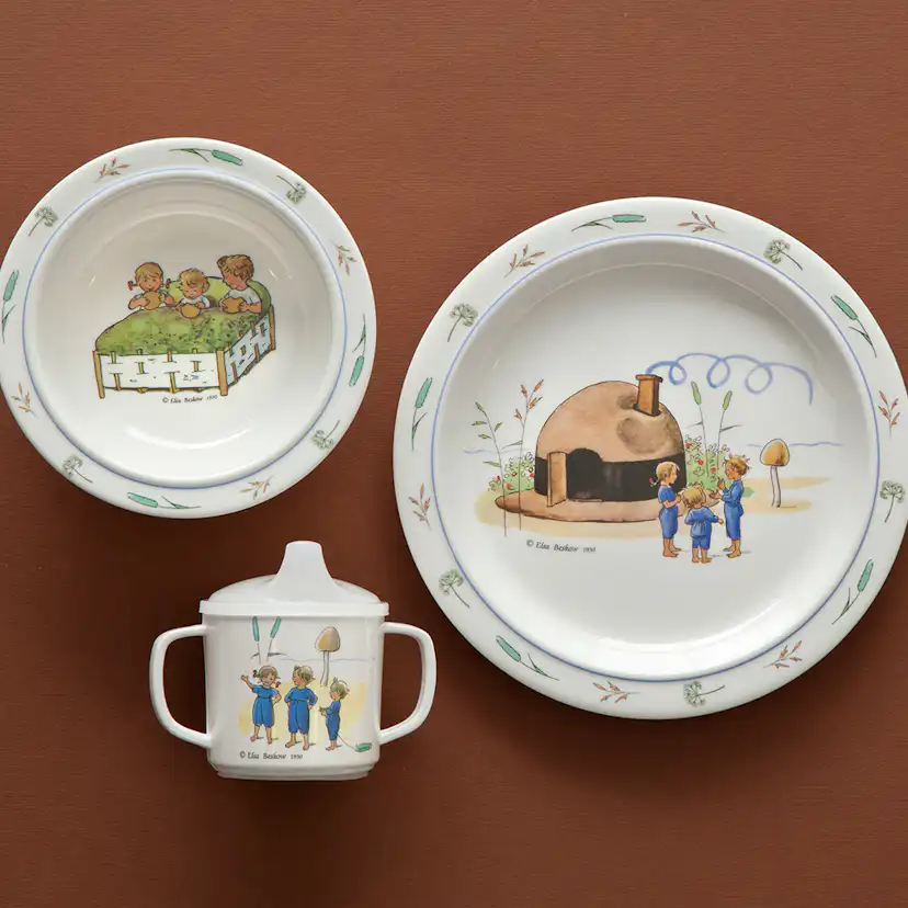 Barnservis Rätt Start Elsa Beskow i 3 Delar Hattstugan