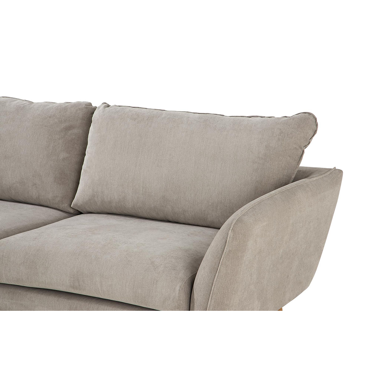 Trend Lyx Schäslongsoffa Vänster Beige, Svarta ben