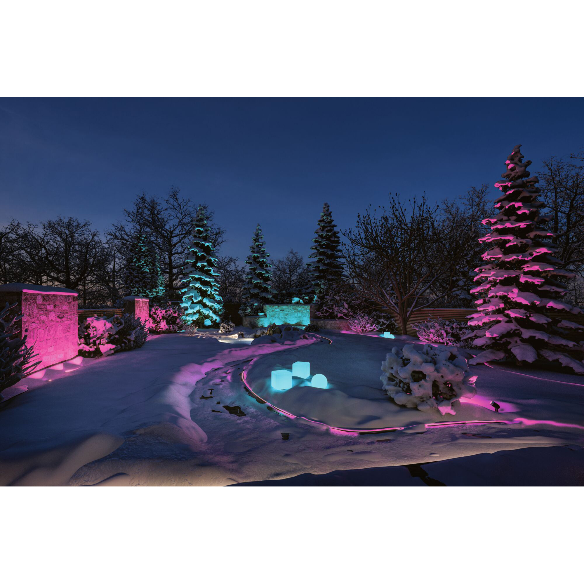 LED Infälld Markbelysning Paulmann Plug & Shine Smart Home Zigbee 3.0 Floor Profil IP67 RGBW+ 3,7W 3-pack