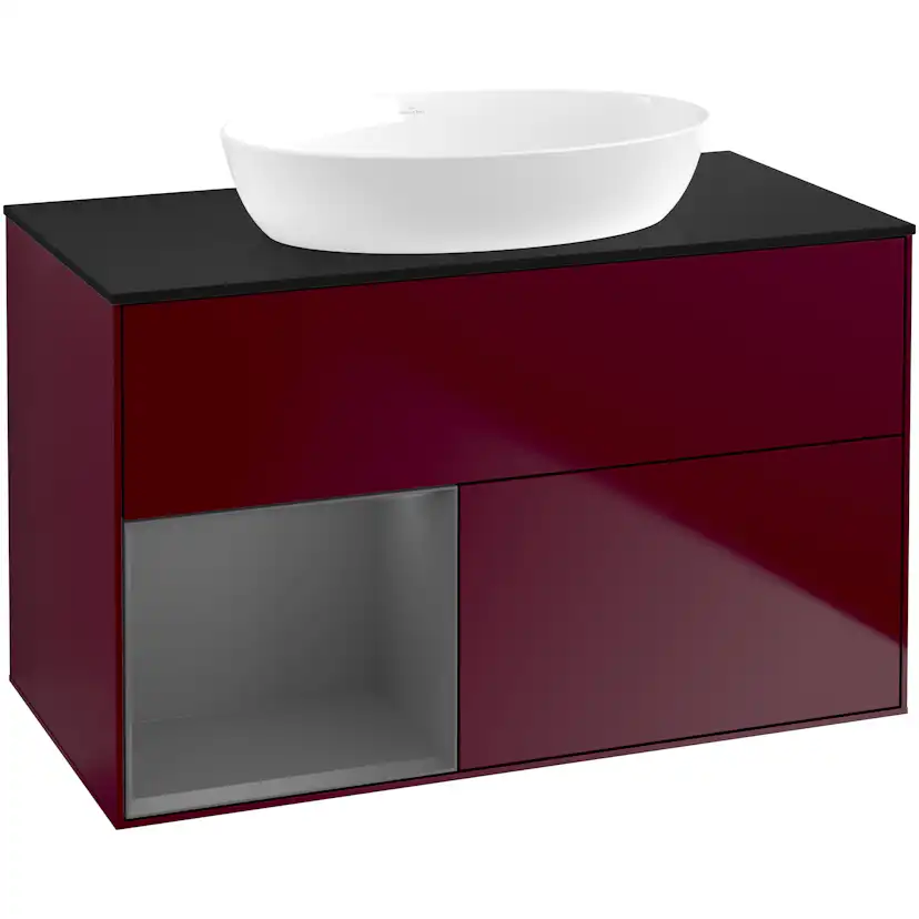 Tvättställsskåp Villeroy & Boch Finion med 2 Lådor Hylla och Bänkskiva för Fristående Tvättställ från Artis & Collaro