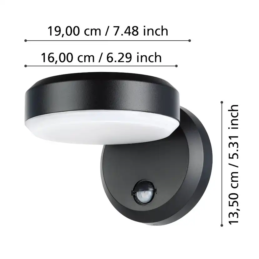 Vägglampa Utebelysning Eglo Fornaci med Sensor