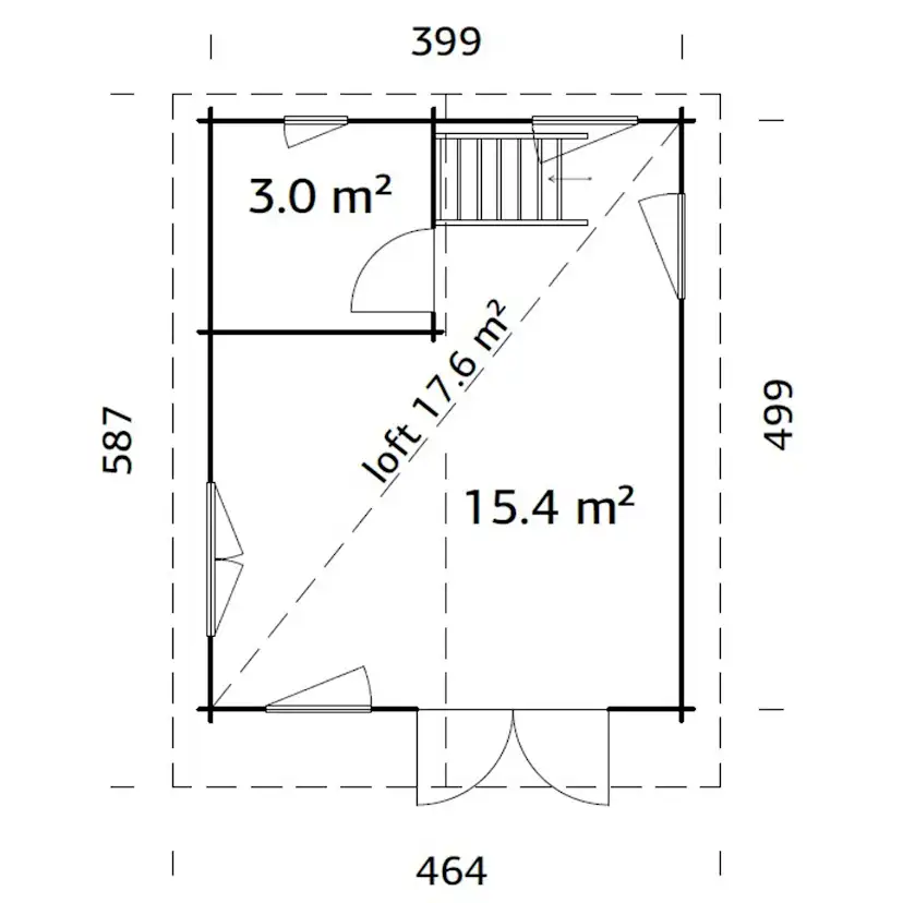 Stuga Palmako Kendra 19,9 m2