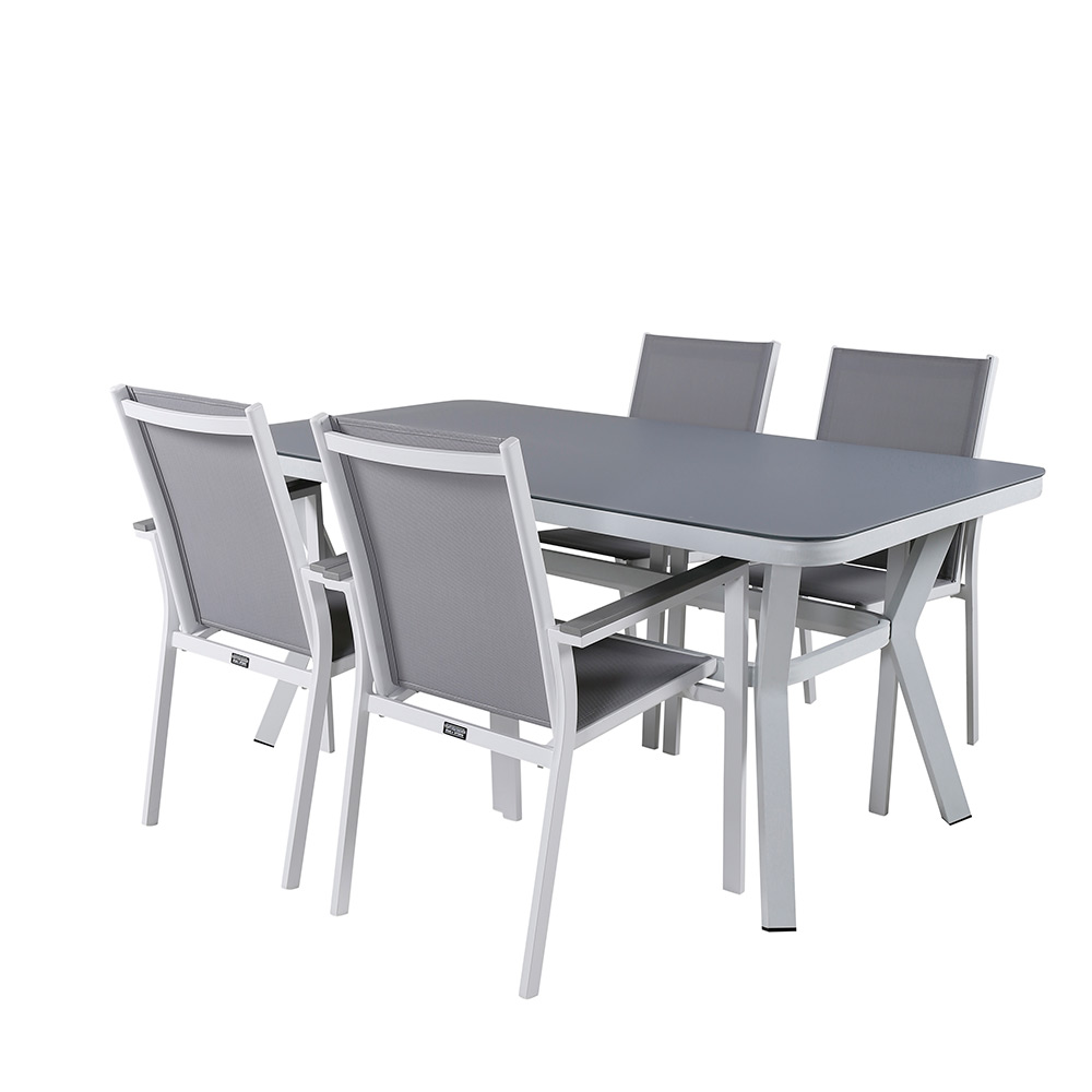 Matgrupp Venture Home Vyn med 4 Parma Matstolar