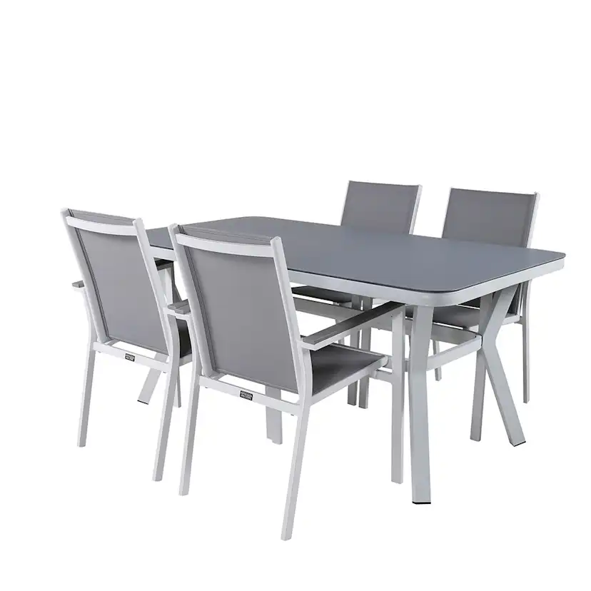 Matgrupp Venture Home Vyn med 4 Parma Matstolar