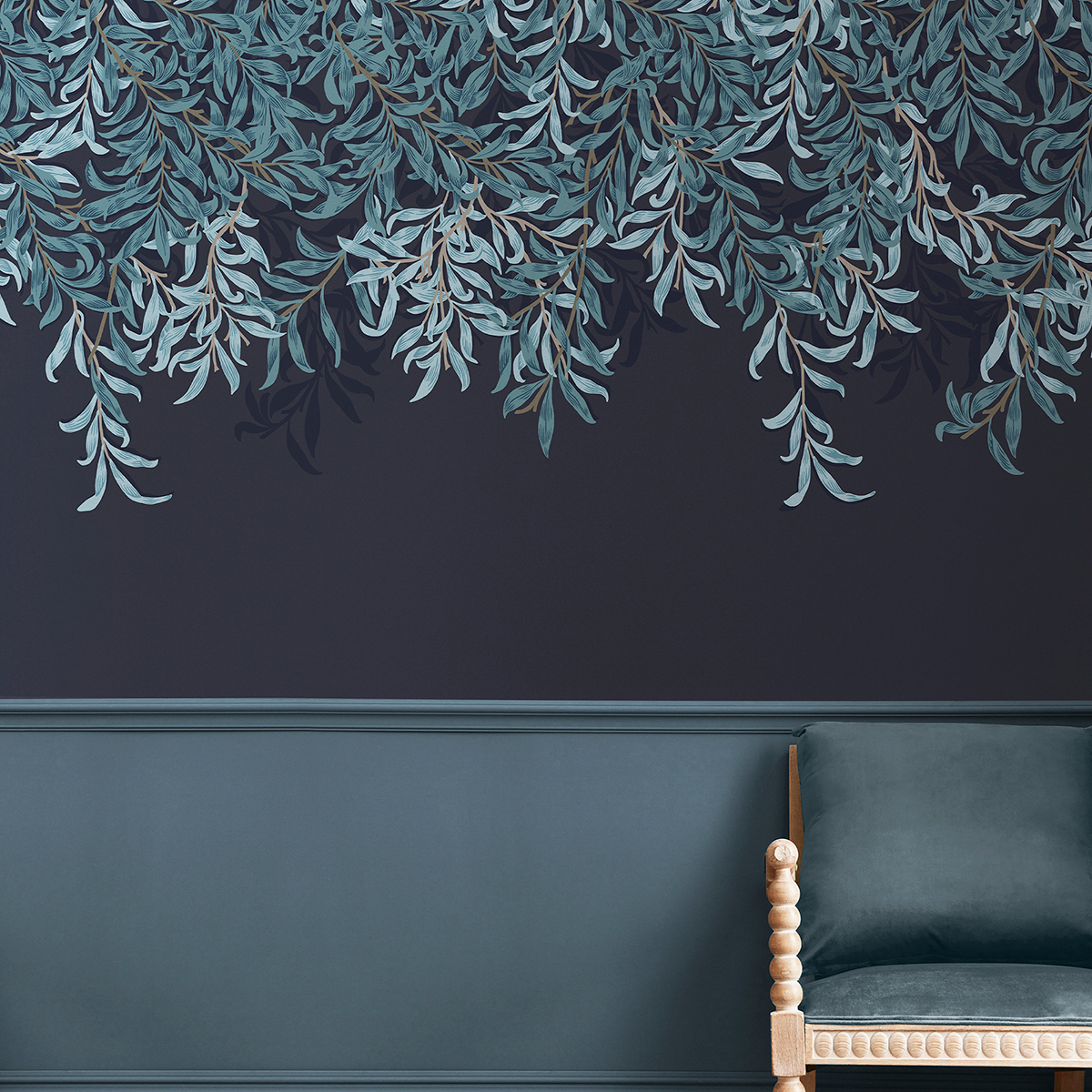 Fototapet William Morris At Home Willow Bough Navy