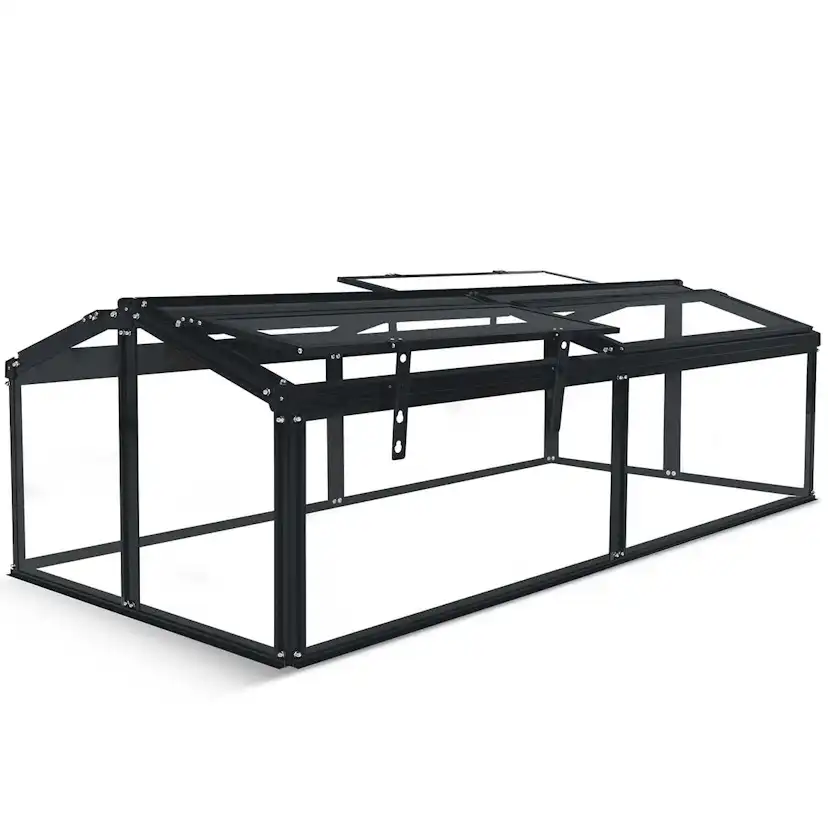 Växthus Metalcraft 1,54 kvm 4 Luckor Rektangulärt