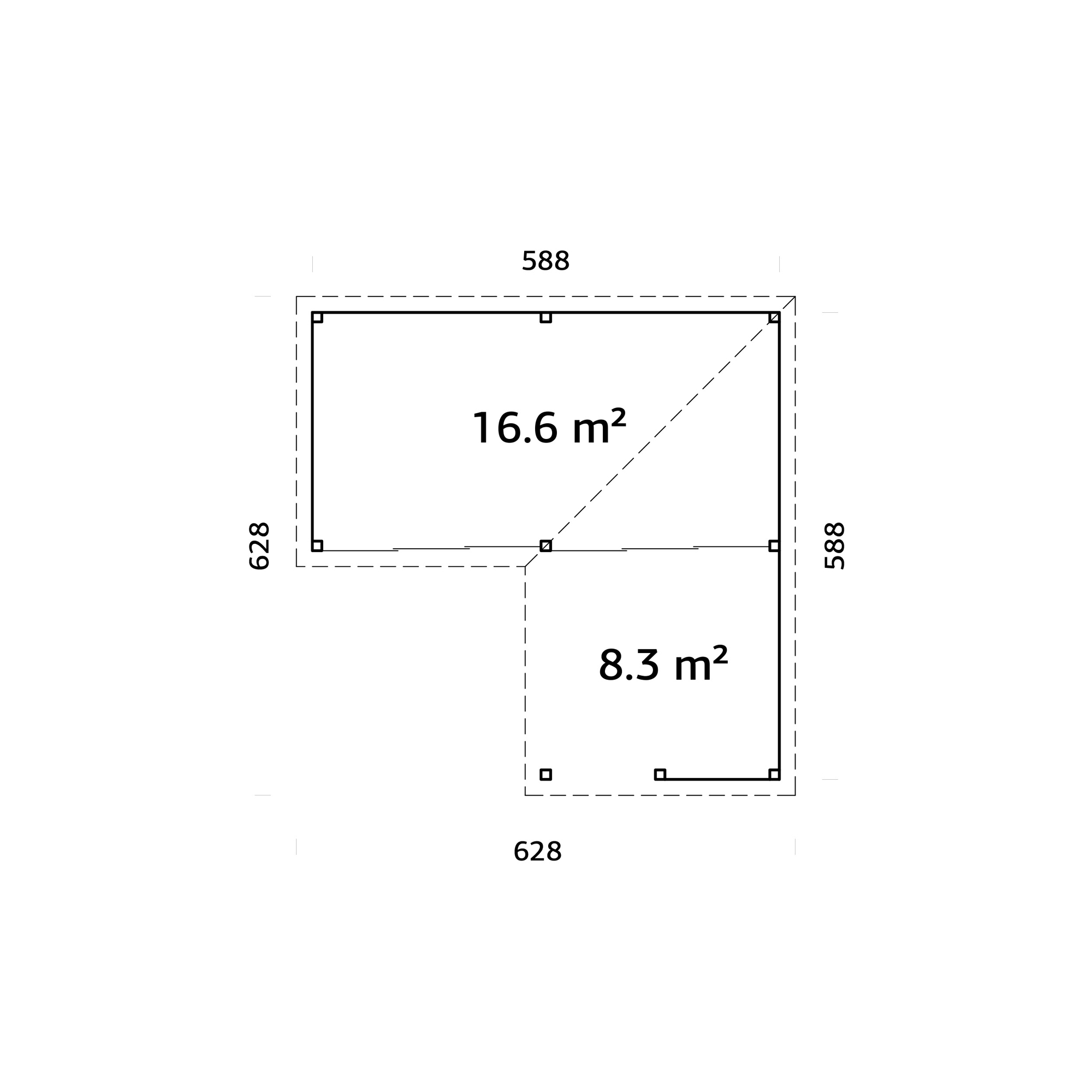 Uterum Palmako Lenna 24,9 m2 Set 722 Slide Plus