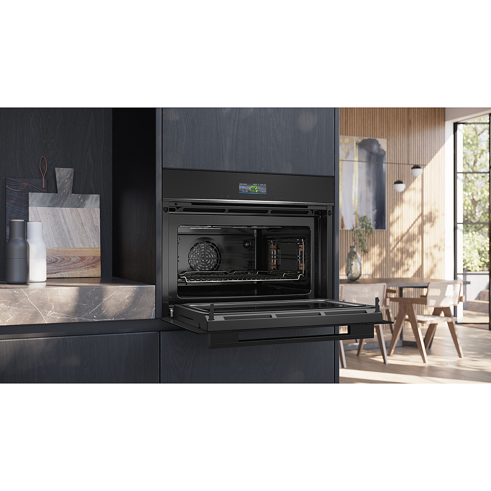 Ugn och Mikro Siemens iQ700 HM736G1B1 + CM724G1B1 Svart