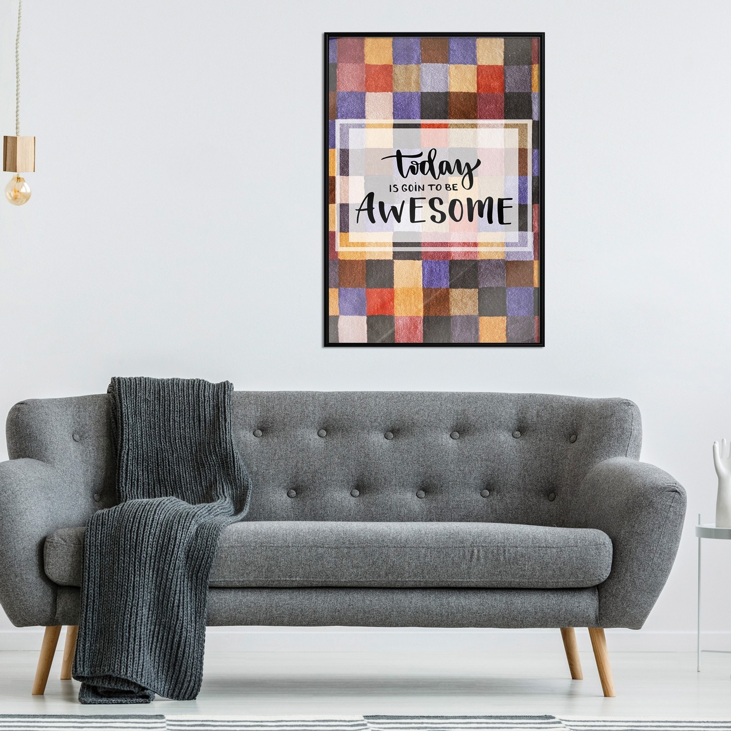 Affisch - Today Is Goin To Be Awesome [Poster] 20x30 Svart ram, 20x30 cm