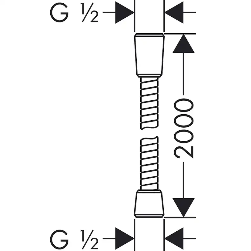 Duschslang Hansgrohe Sensoflex