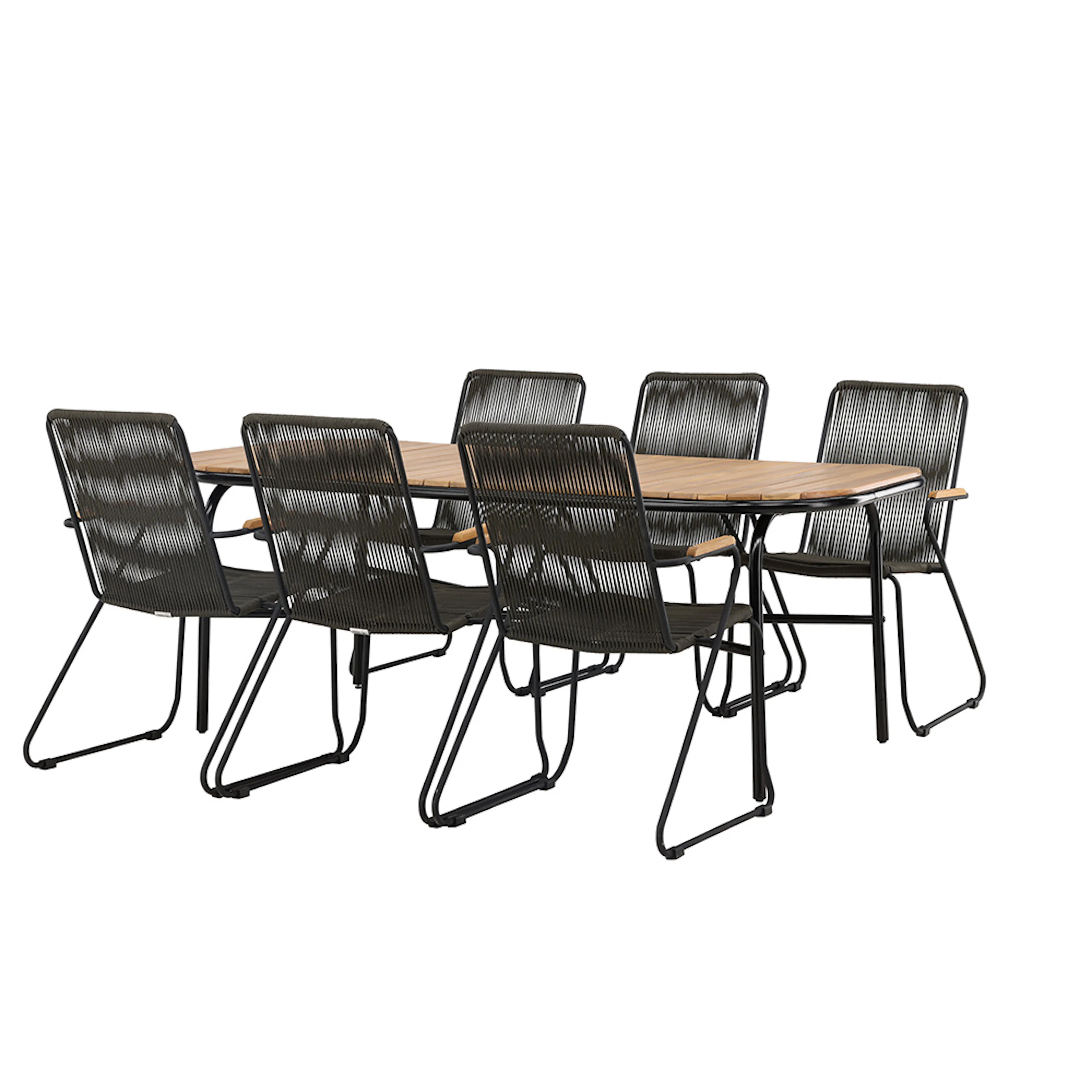 Holmbeck Diningtable Stål - Black / Rectangular 90*200*75 +B Svart