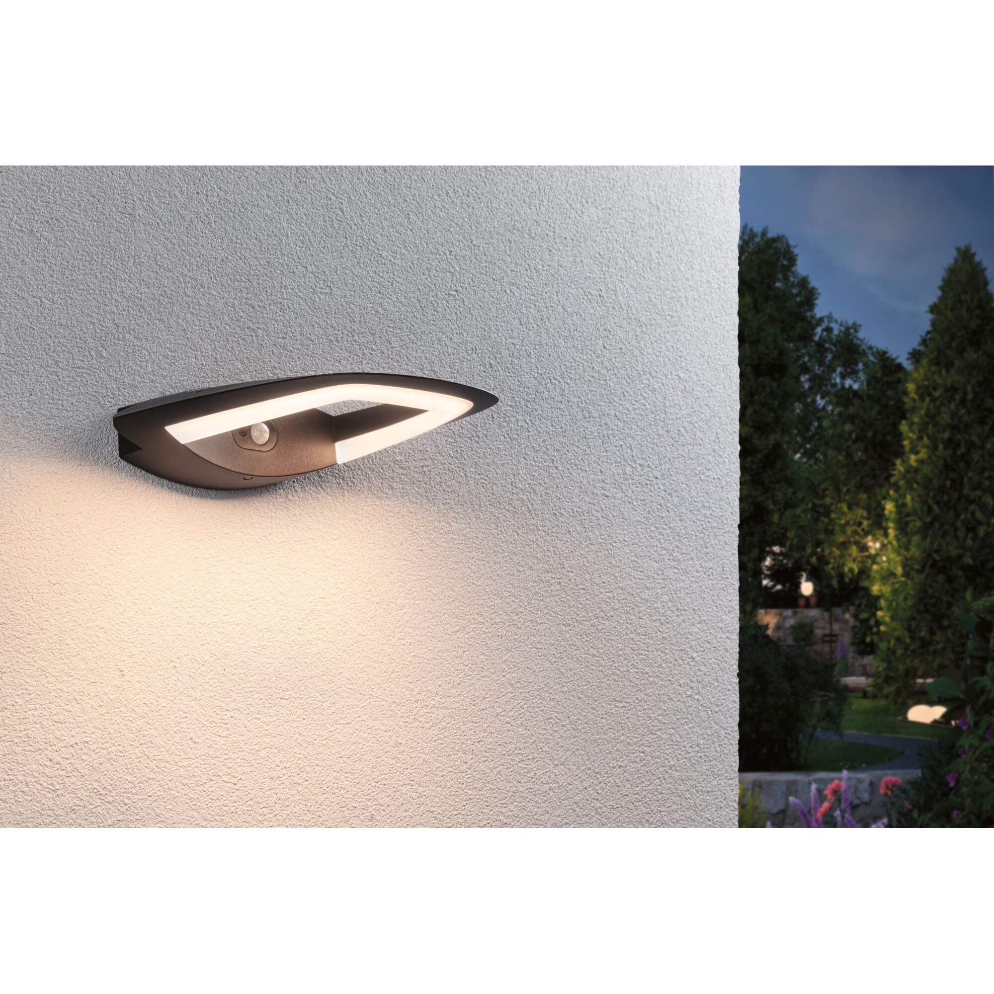 Fasadbelysning LED Paulmann Akena med Skymningsstyrd rörelsedetektor IP44 230V