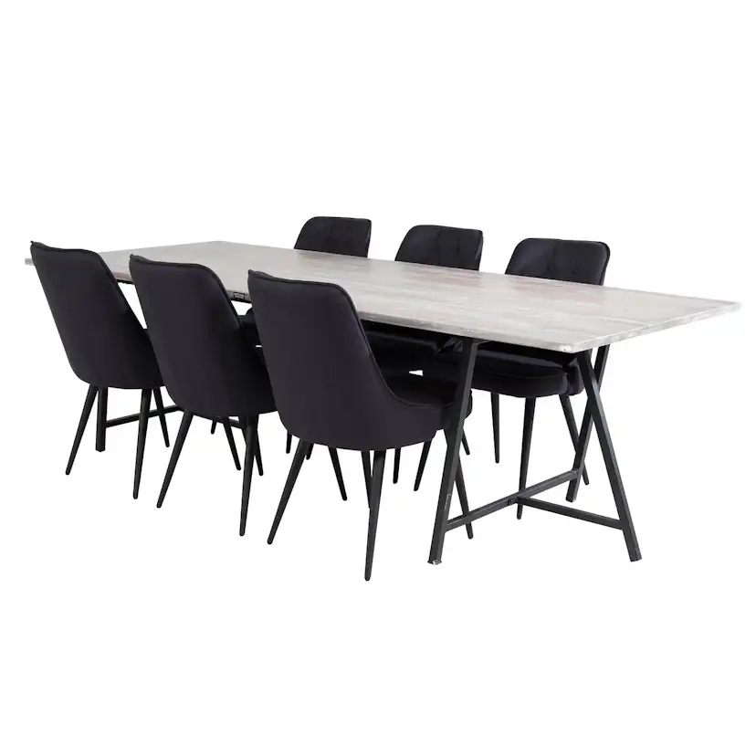 Matgrupp Venture Home Jenni med 6 Vera Stolar
