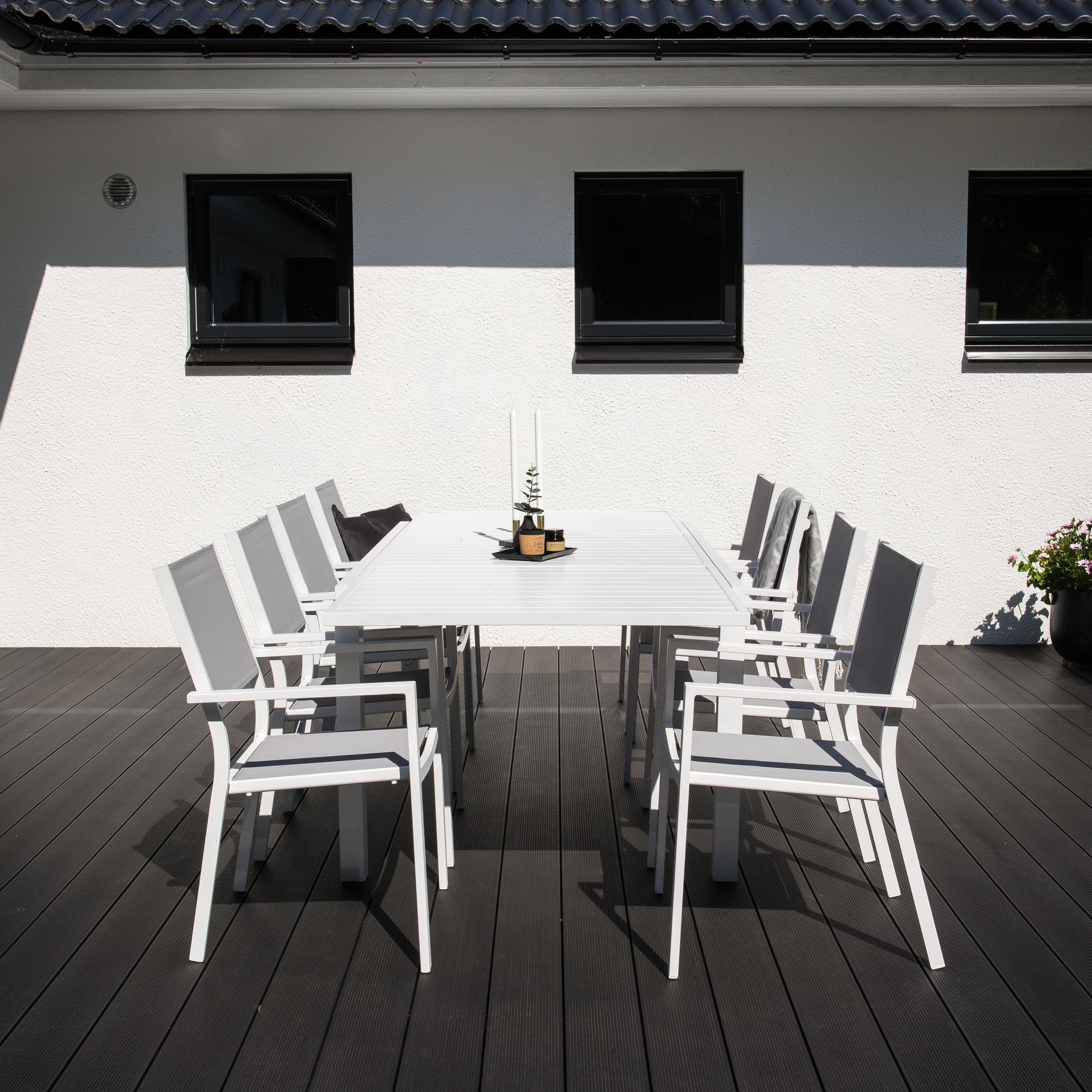 Matgrupp Venture Home Madrid 160/240 med 8 Copacabana Matstolar