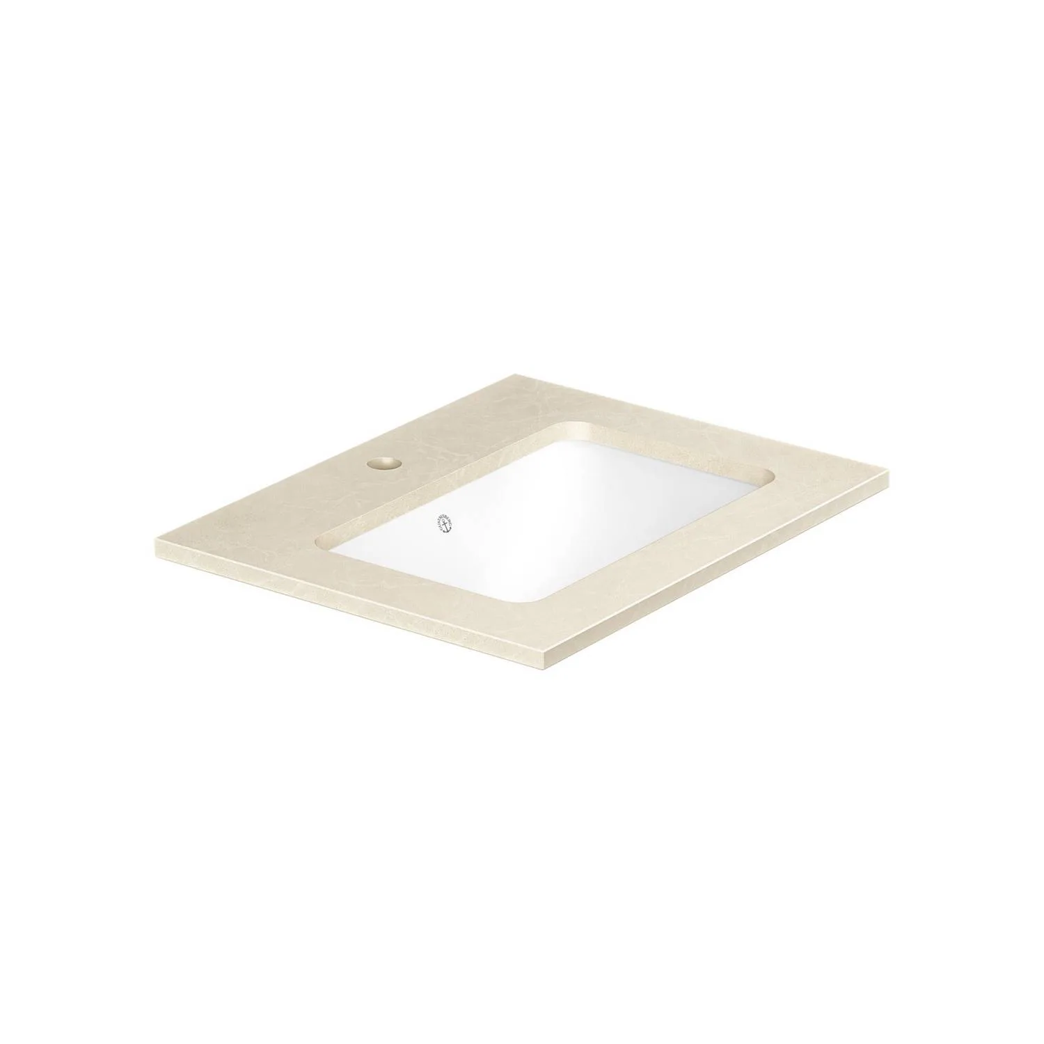 Stenbänkskiva Ducentic - 60 cm. Beige Royal, 1 ho, för 1st s Beige, 1 st Singelhålsblandare