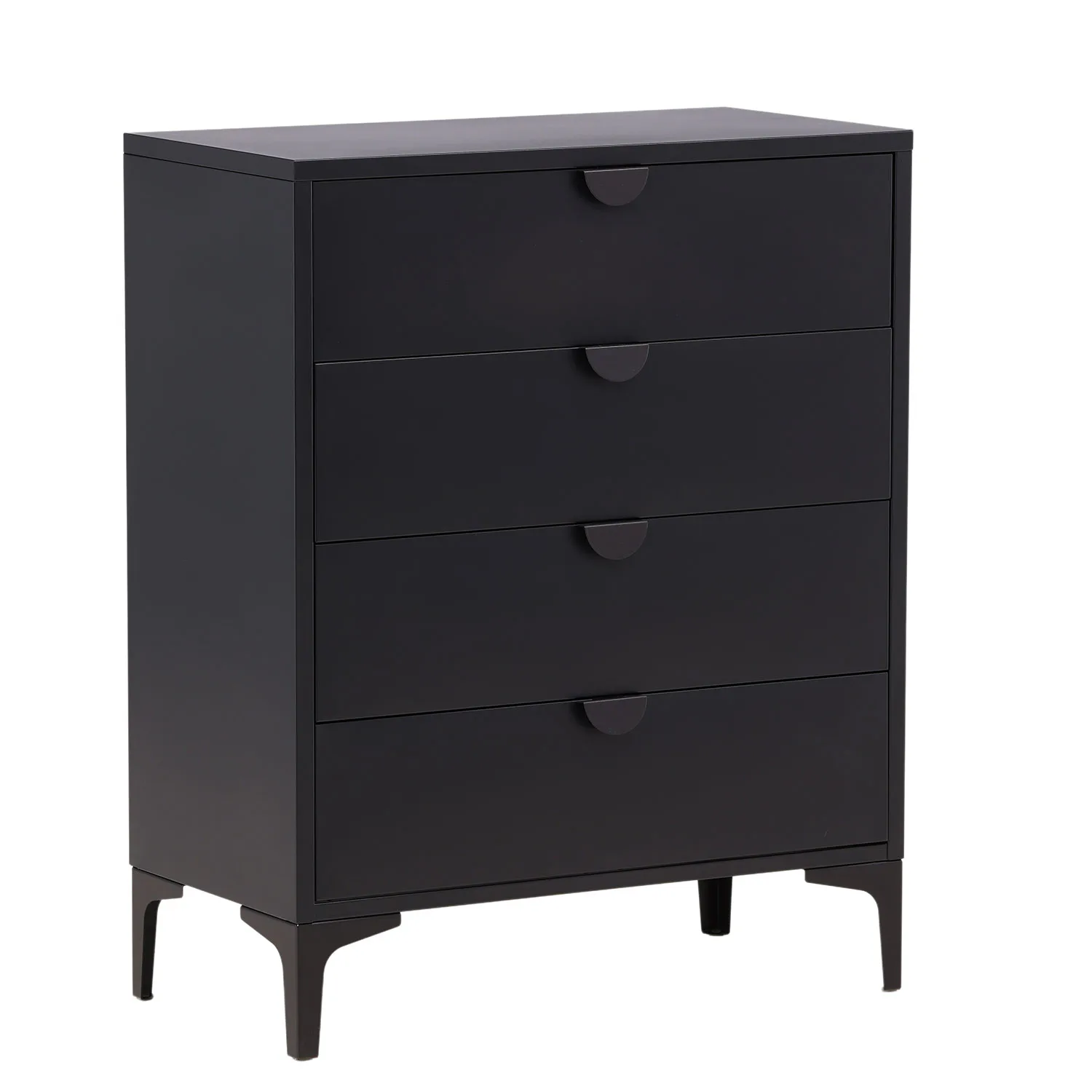 Piring 4 Drawer - Black Svart