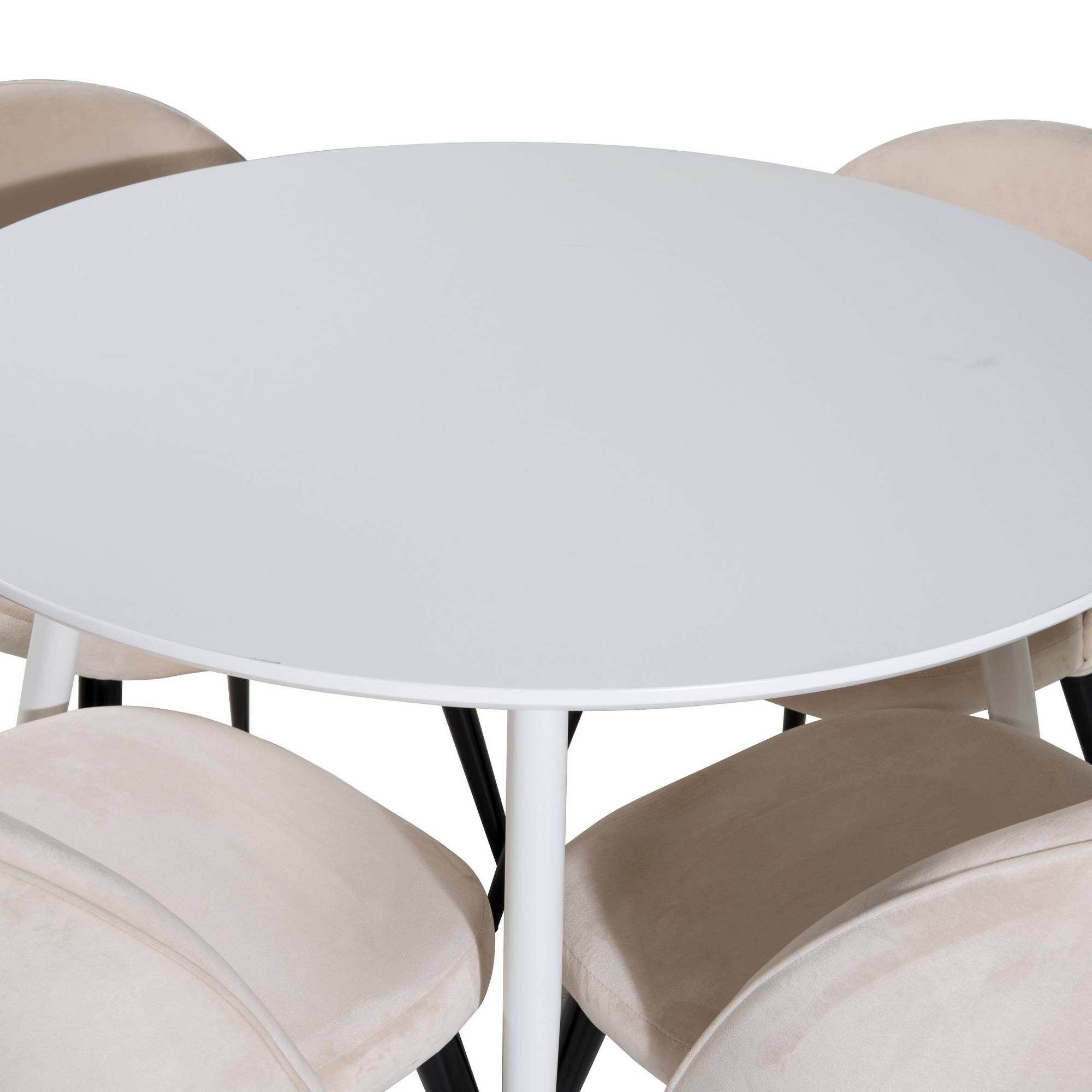 Matgrupp Concept 55 Ridones Runt Matbord 100 cm med 4 Valeri Matstol