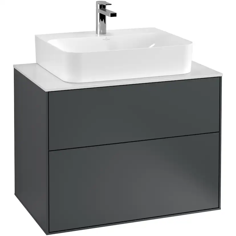 Tvättställsskåp Villeroy & Boch Finion med 2 Lådor och Bänkskiva för Centrerat Tvättställ