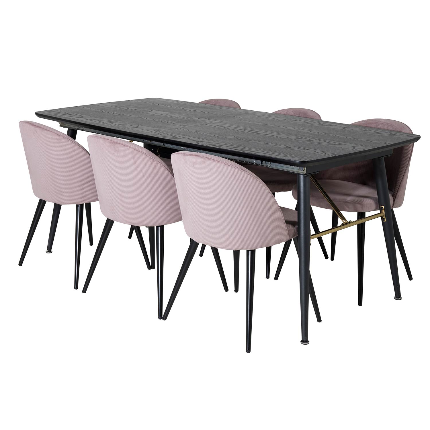 Matgrupp Venture Home Guld med 6 Valentina Stolar Manchester