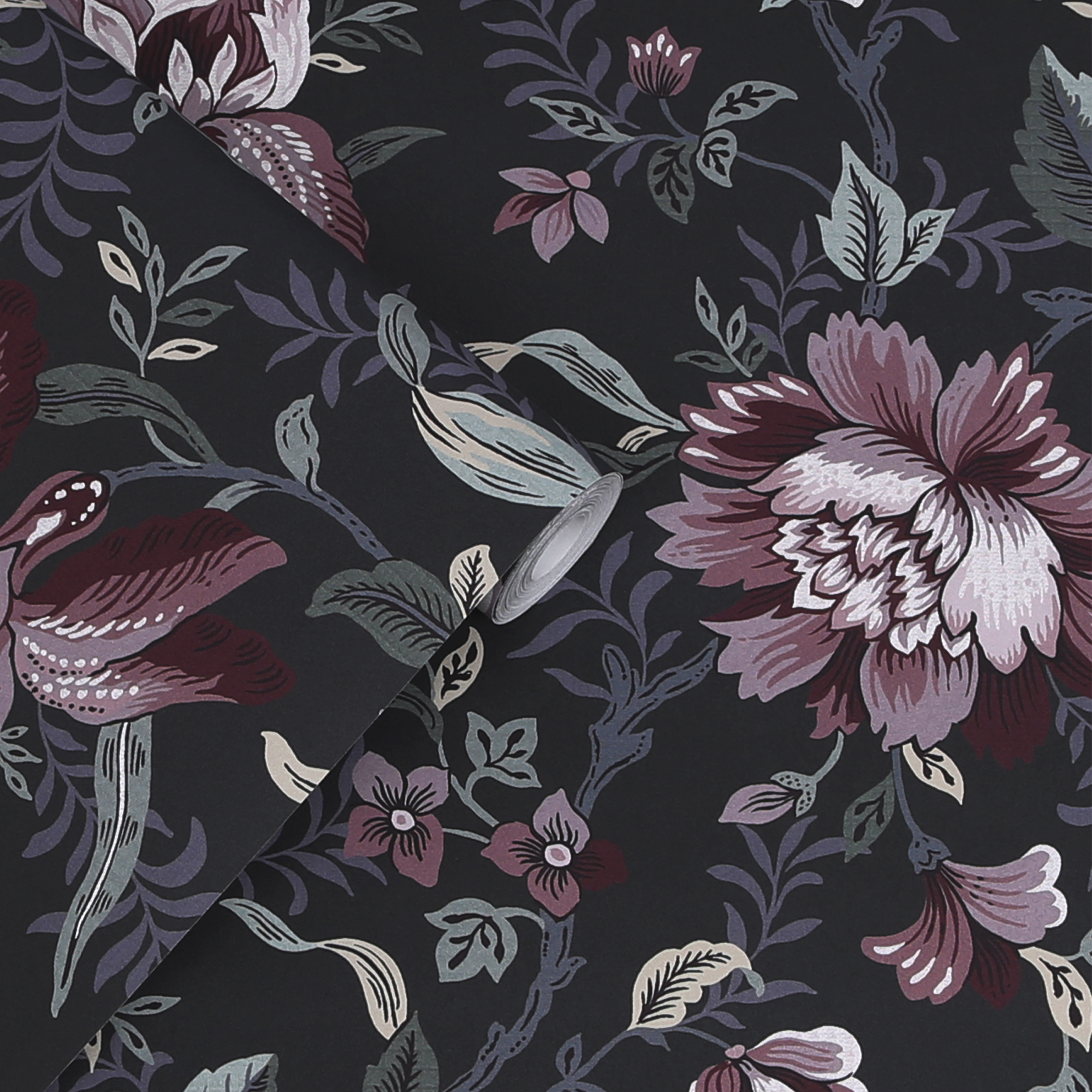 Tapet Laura Ashley Edita’s Garden Charcoal Grå 121090