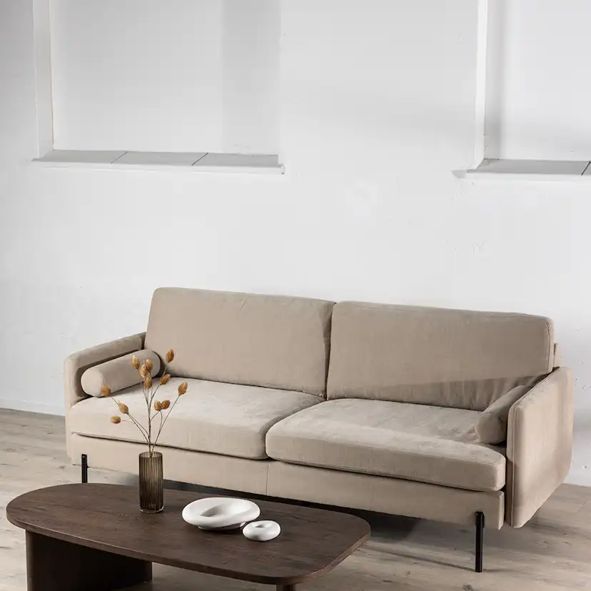Antibes 2-seat sofa - Beige Fabric Beige