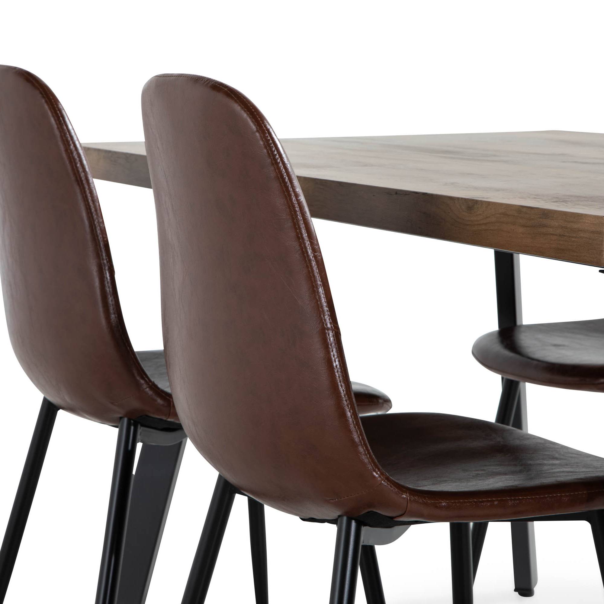 Matgrupp Basic Home Marcelen Matbord 140-180 cm Förlängningsbart med 4 Nibe Matstol