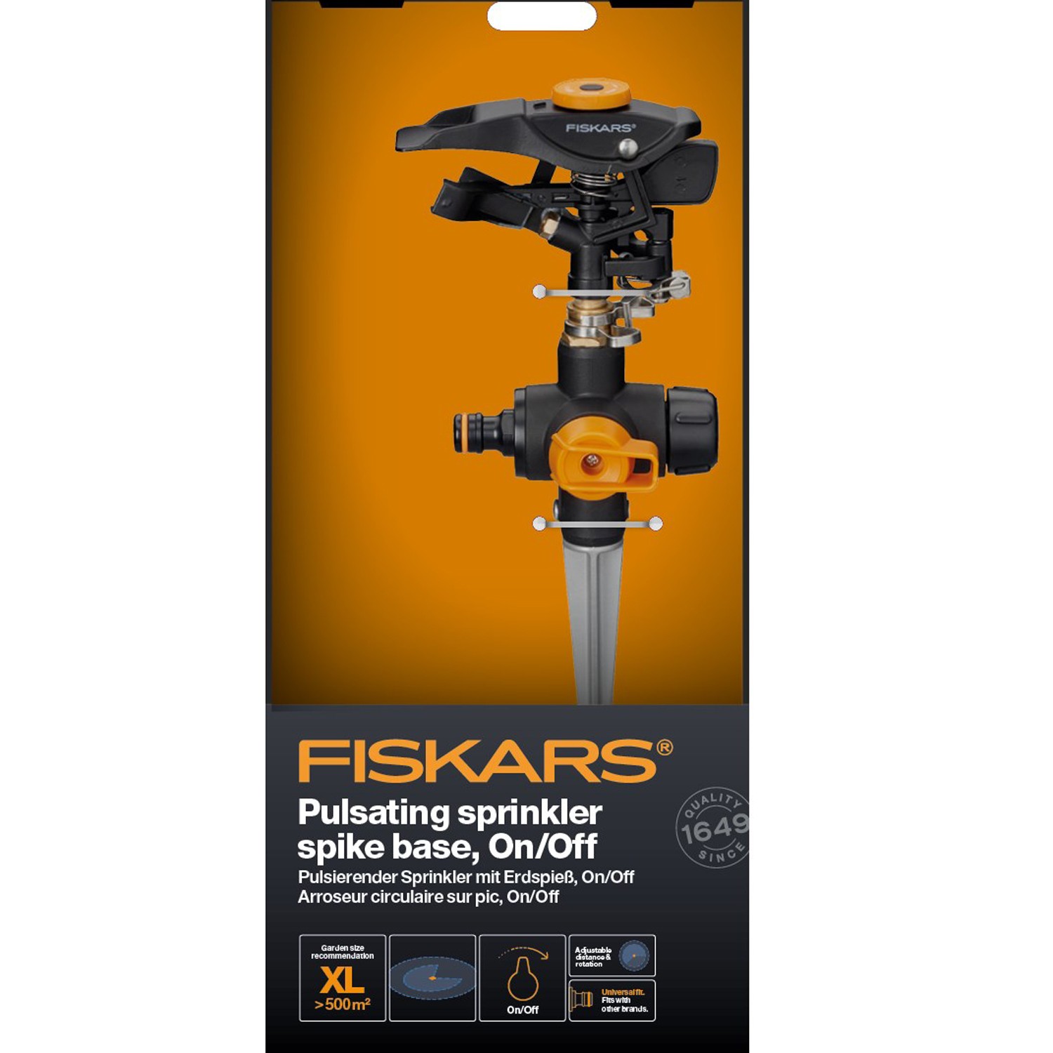 Impulsspridare Fiskars med Jordspik