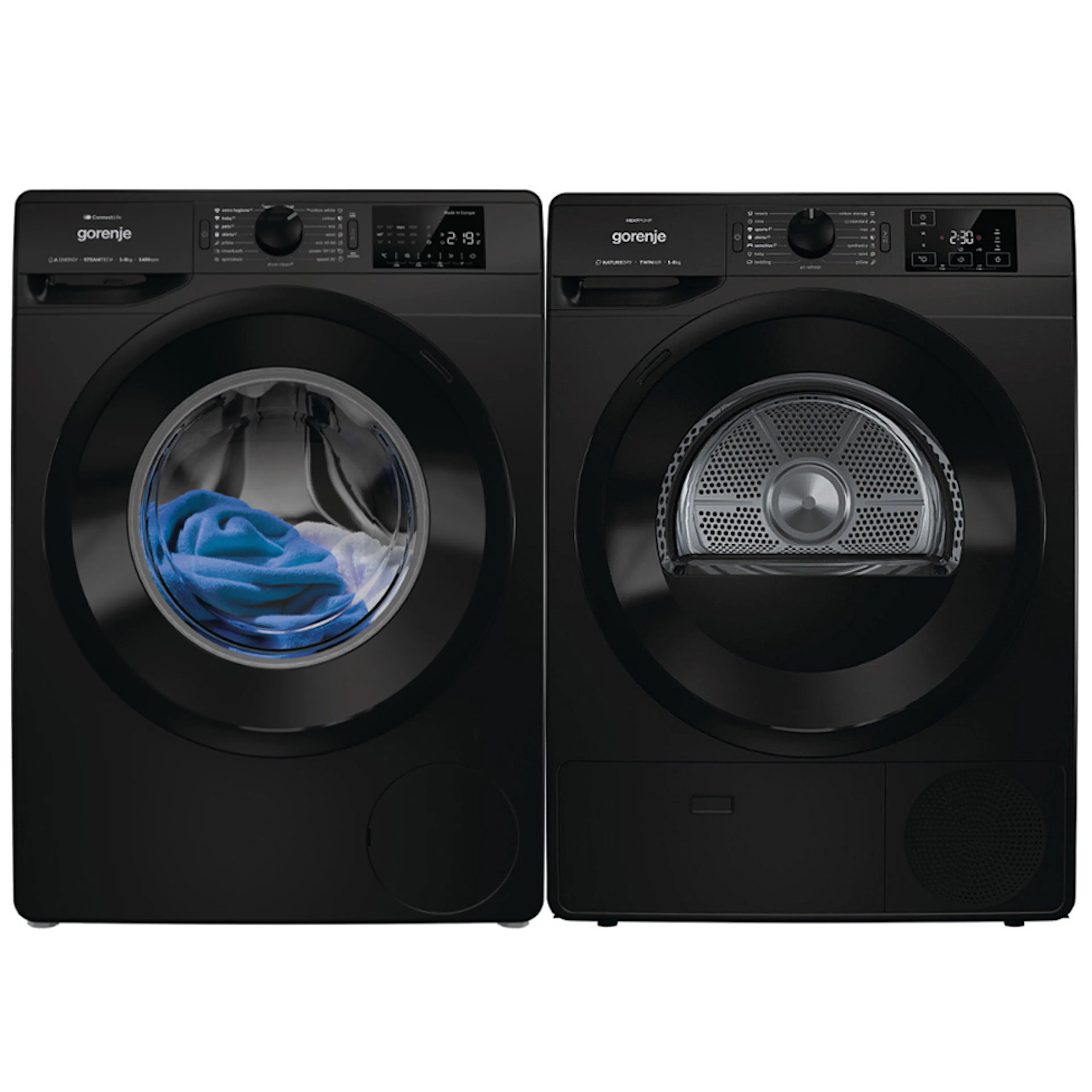 Tvätt- och Torkpaket Gorenje WPNEI84A1SWB + DNE82BGN
