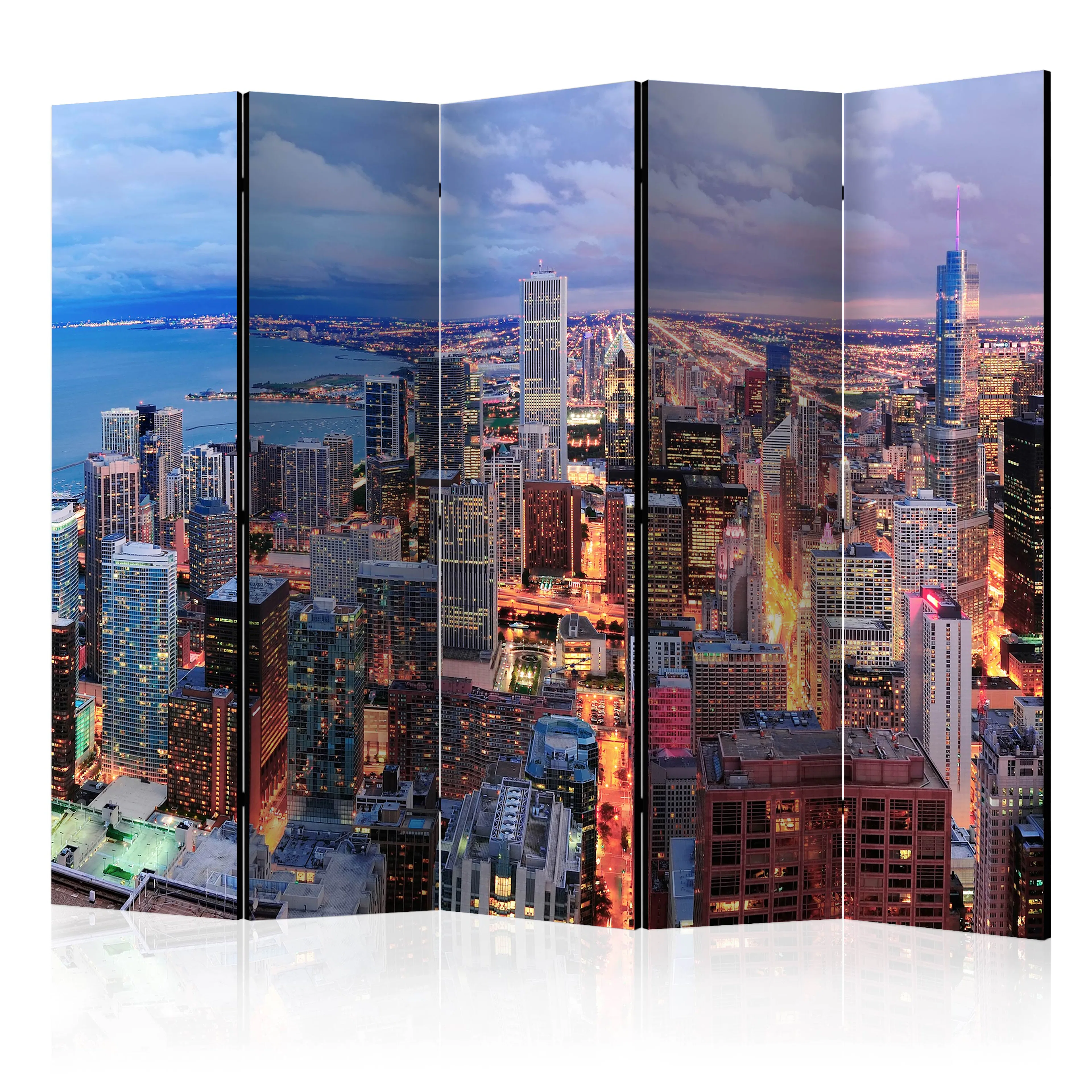 Rumsavdelare Skärmvägg Arkiio Illuminated Chicago II 225x172 cm