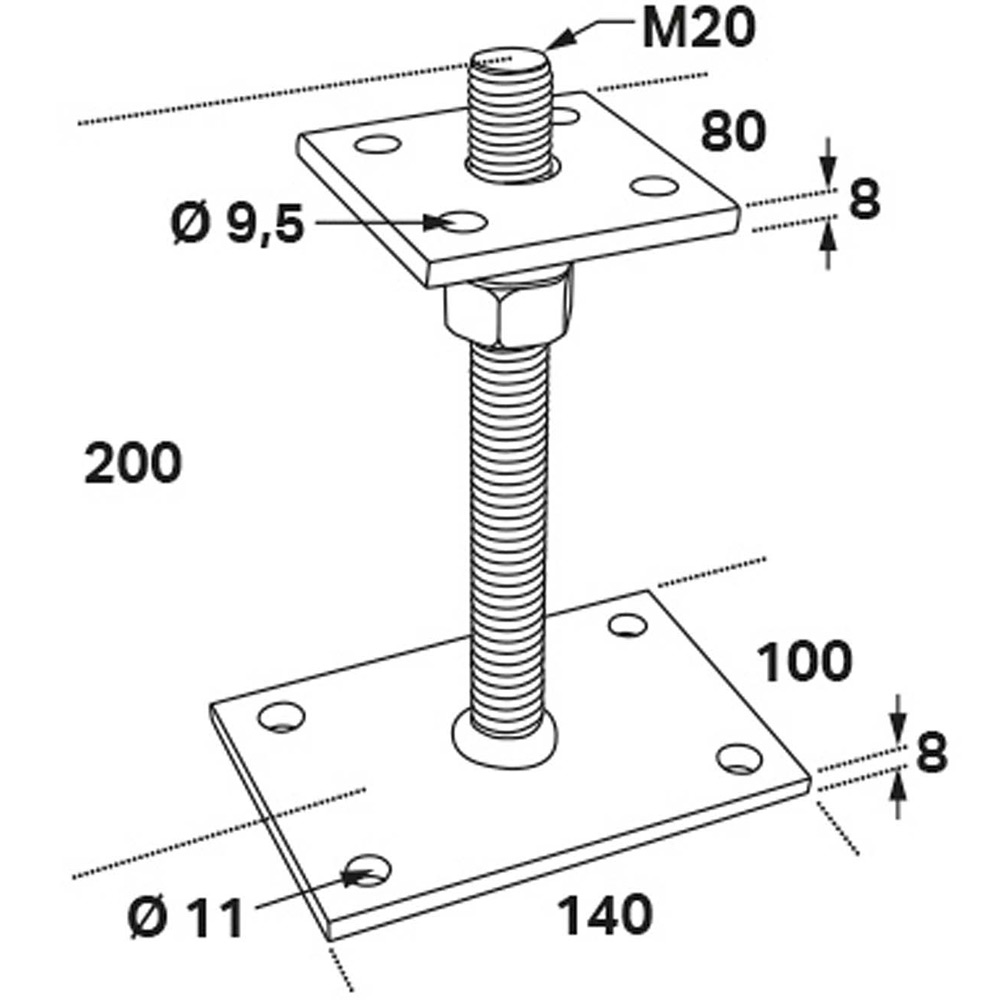 Stolphållare FAST CSPA