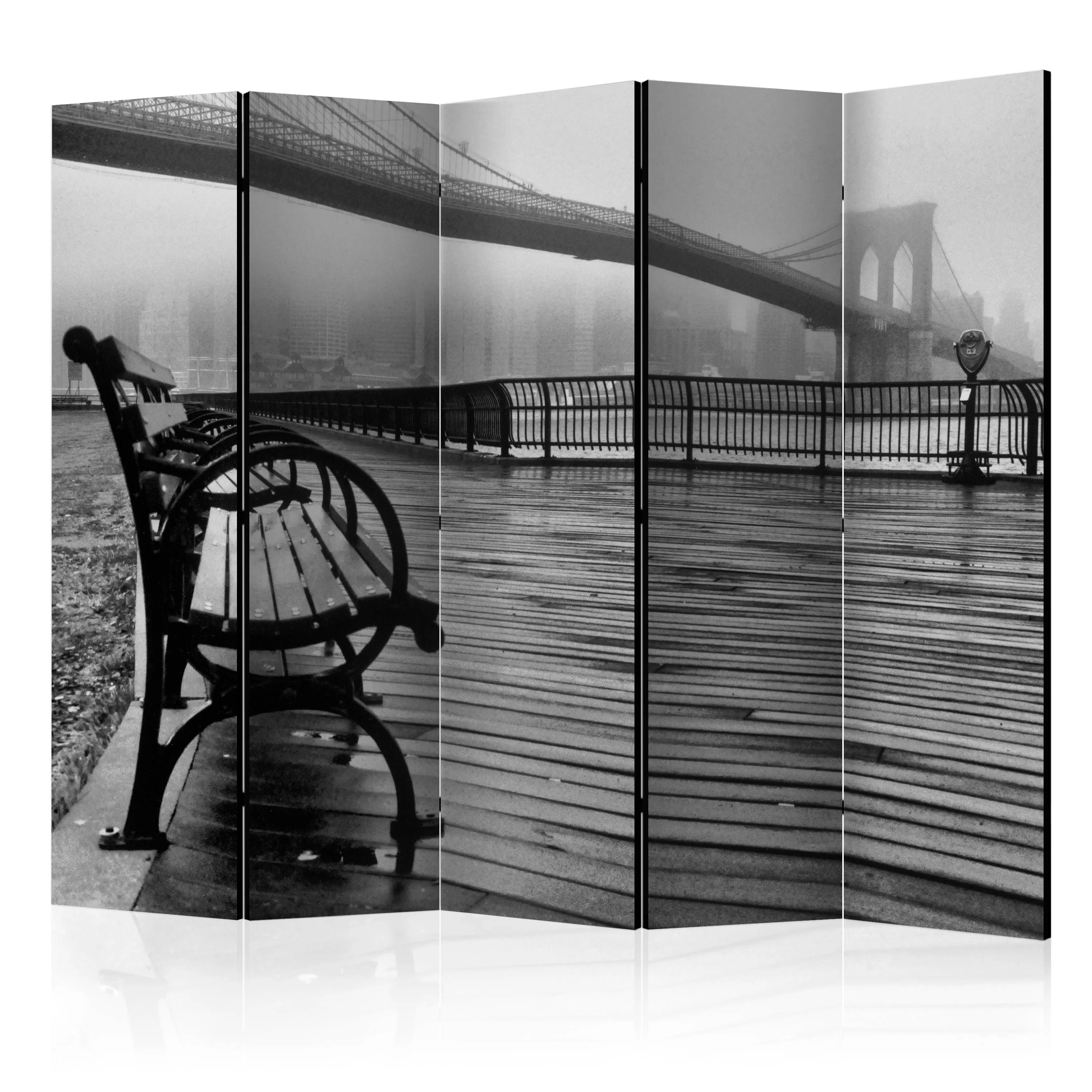 Rumsavdelare Skärmvägg Arkiio A Foggy Day on the Brooklyn Bridge II 225x172 cm