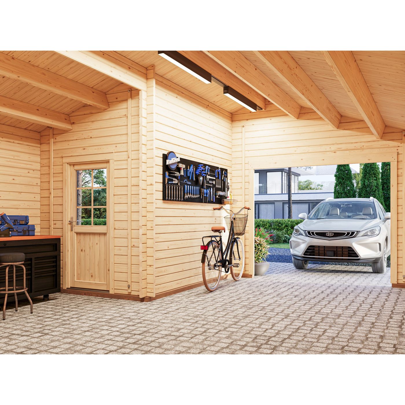 Irene/Roger 21,9+5,2 m2 kit Brun dippad