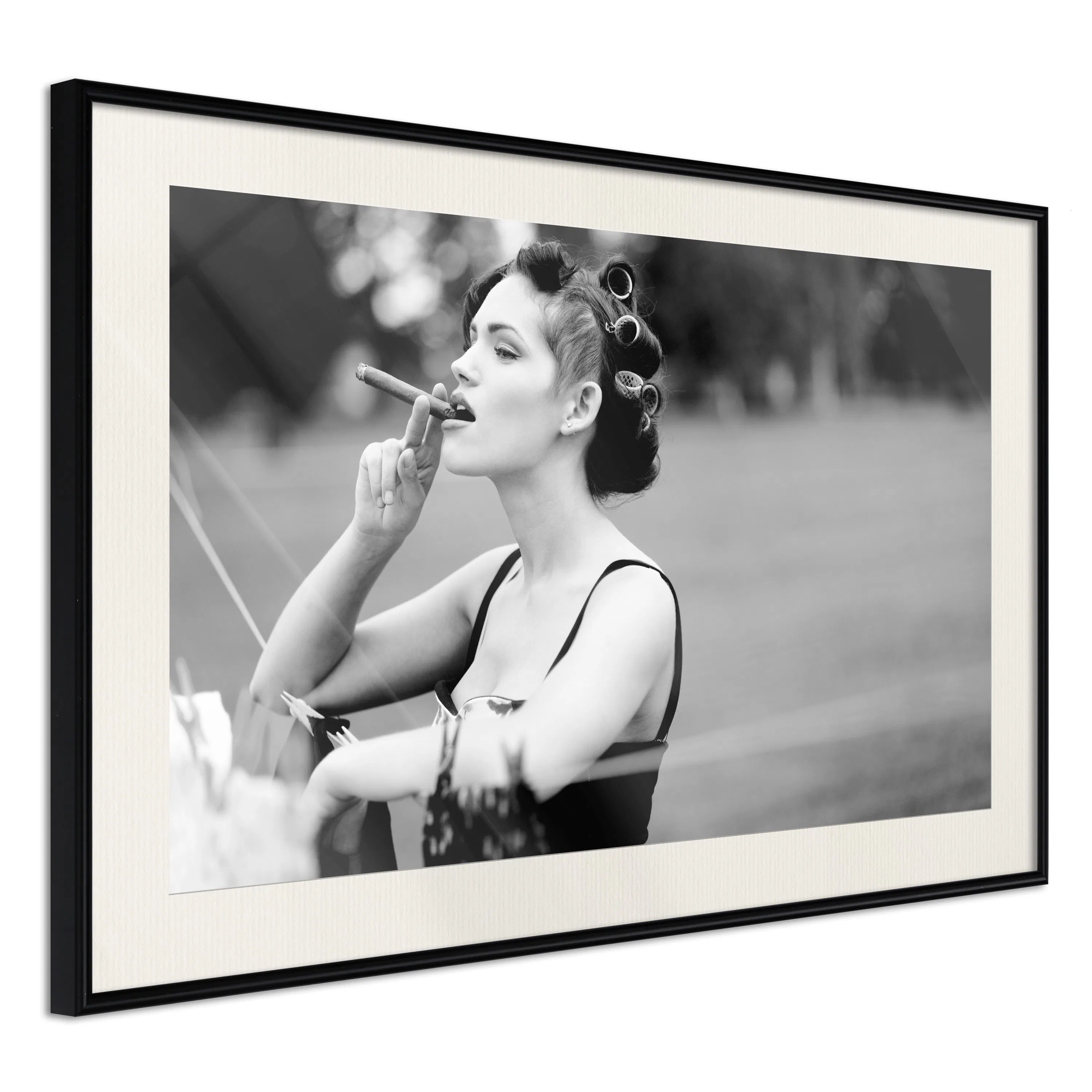 Poster Artgeist Affisch Woman with Cigar