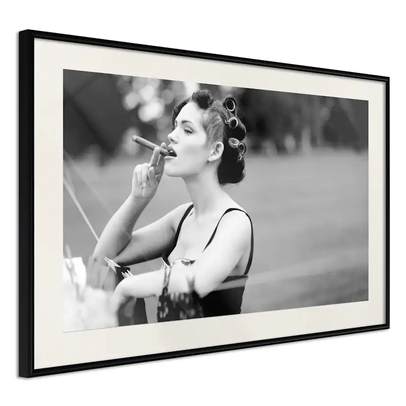 Poster Artgeist Affisch Woman with Cigar