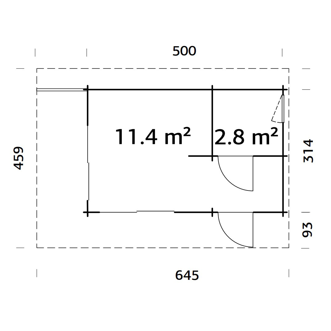 Trädgårdshus Palmako Cecilia 15,7 m2