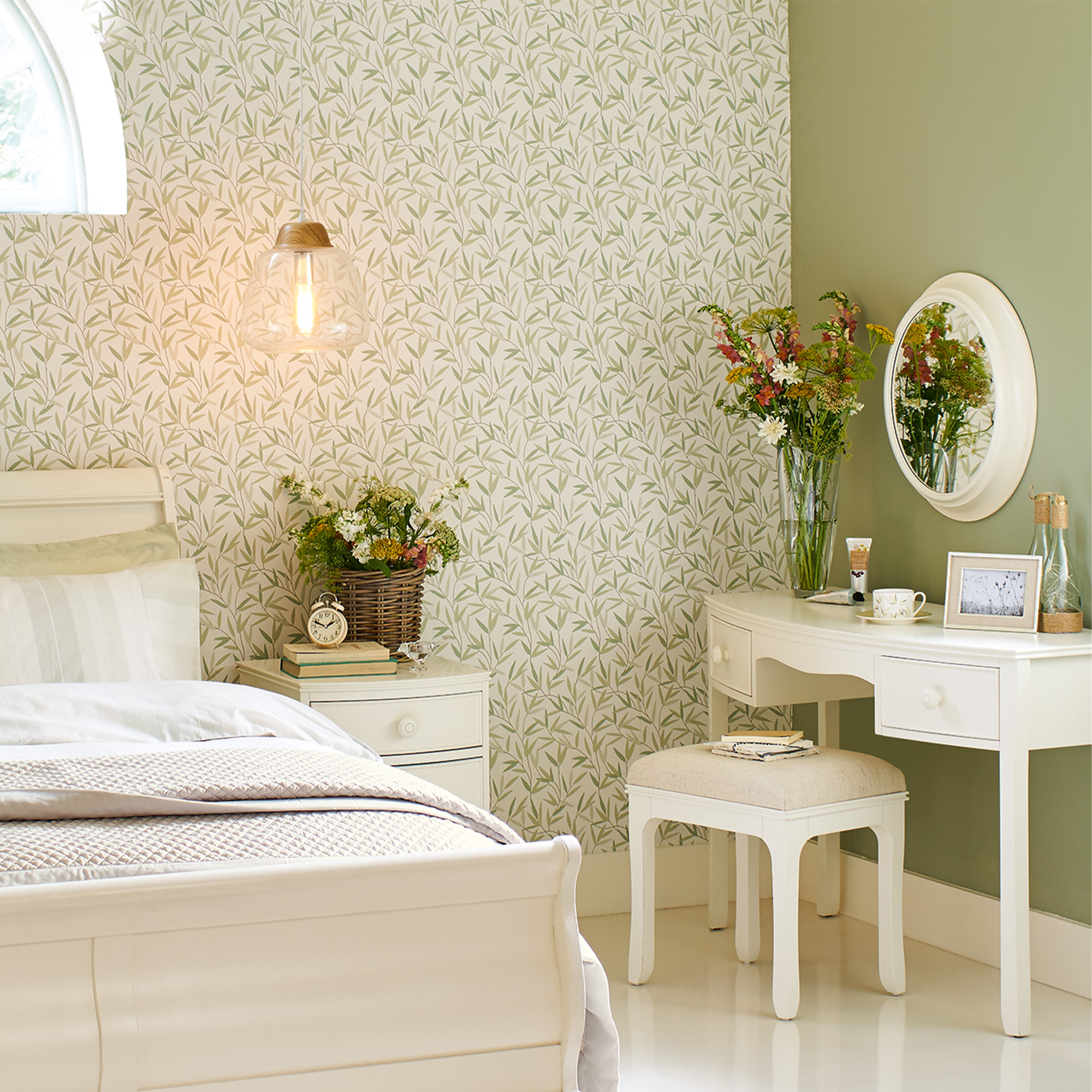 Tapet Laura Ashley Willow Leaf Hedgerow 113364 EasyUp, Mönstrad Flerfärgad