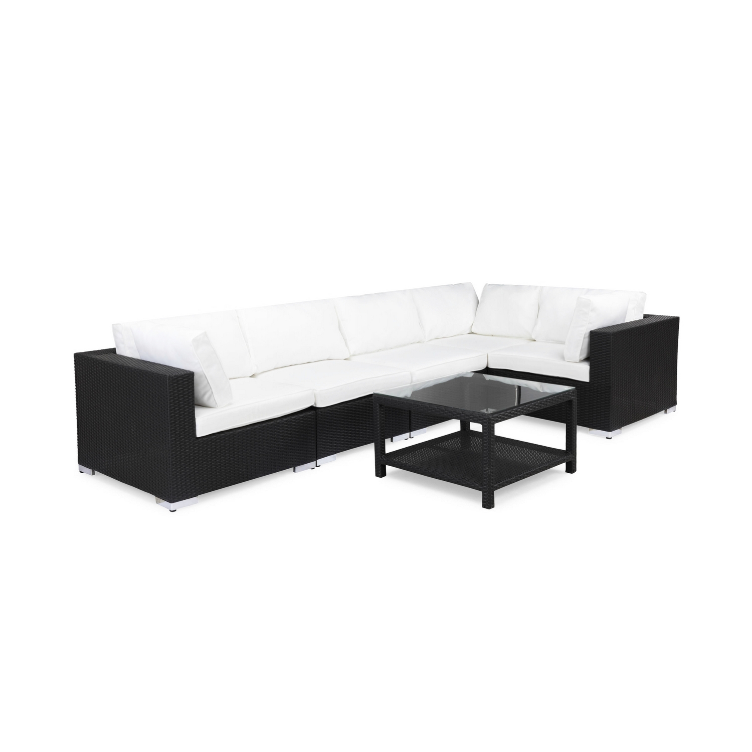 Loungegrupp Comfort Garden Bahamas 5-sits med Armstöd och Bord 75x75