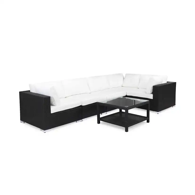 Loungegrupp Comfort Garden Bahamas 5-sits med Armstöd och Bord 75x75