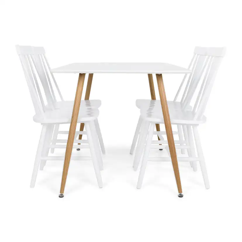 Matgrupp Basic Home Pontus Rektangulärt Matbord 120 cm med 4 Lowa Matstol