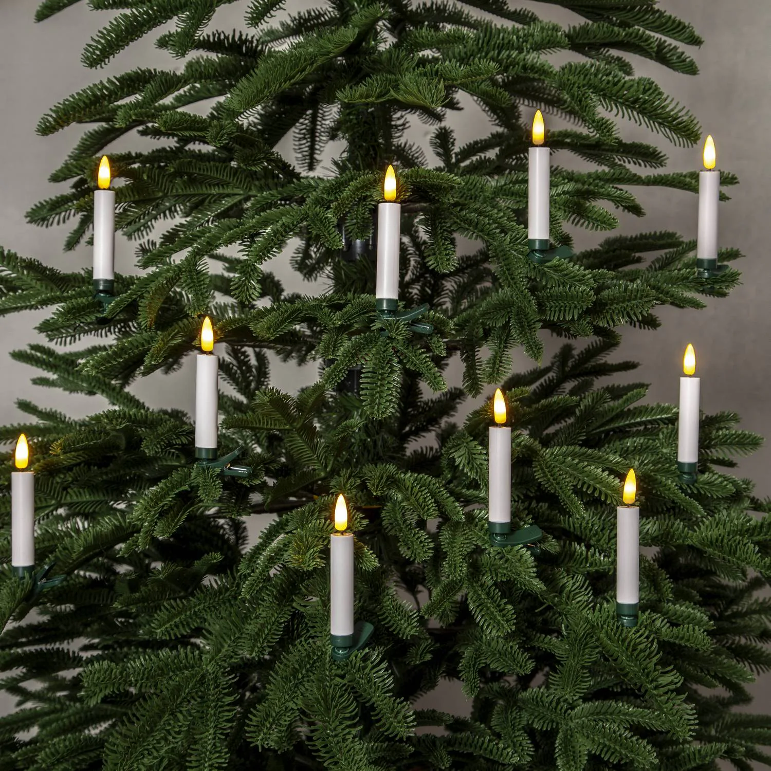 Julgransbelysning Star Trading Flamme Trådlösa ljus med 3D-låga 10-pack