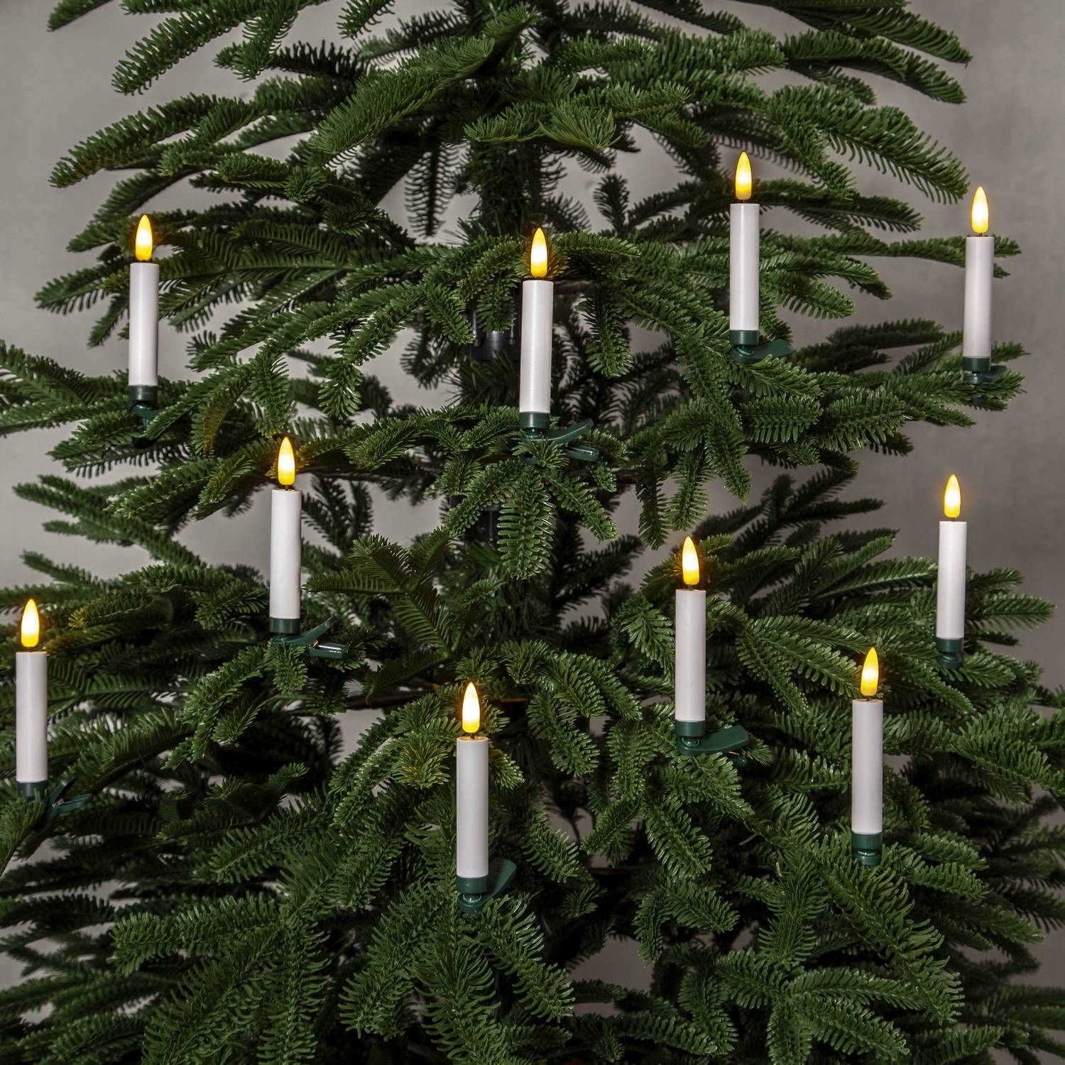 Julgransbelysning Star Trading Flamme Trådlösa ljus med 3D-låga 10-pack