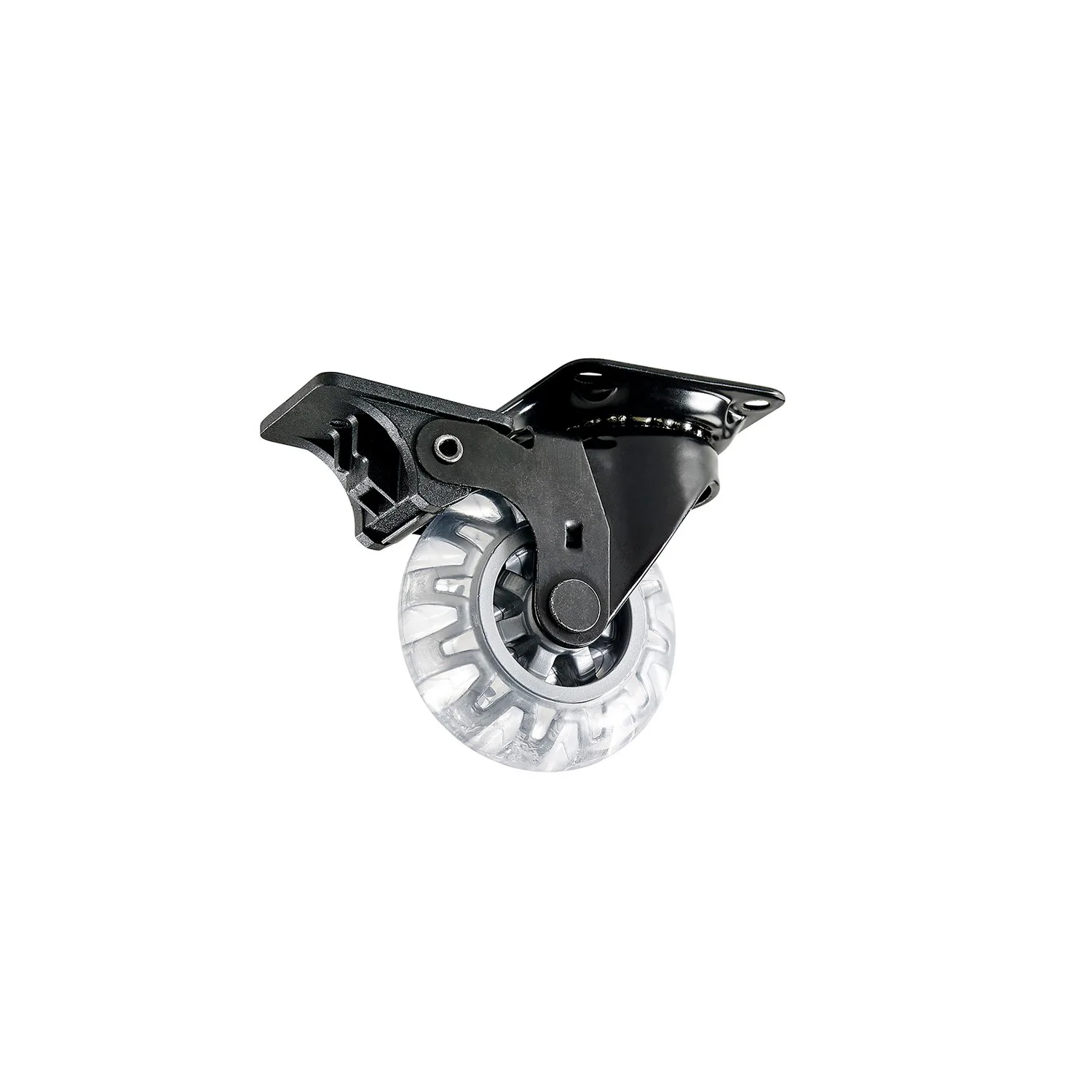 Möbelhjul Habo 4005 med broms 50mm Svart Svart