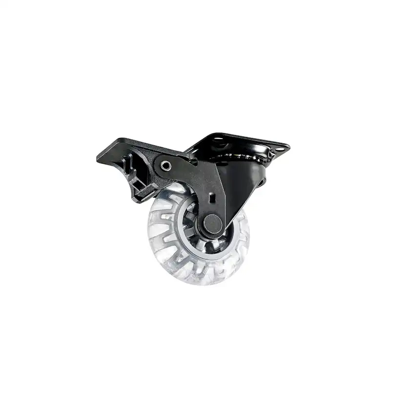 Möbelhjul Habo 4005 med broms 50mm Svart Svart