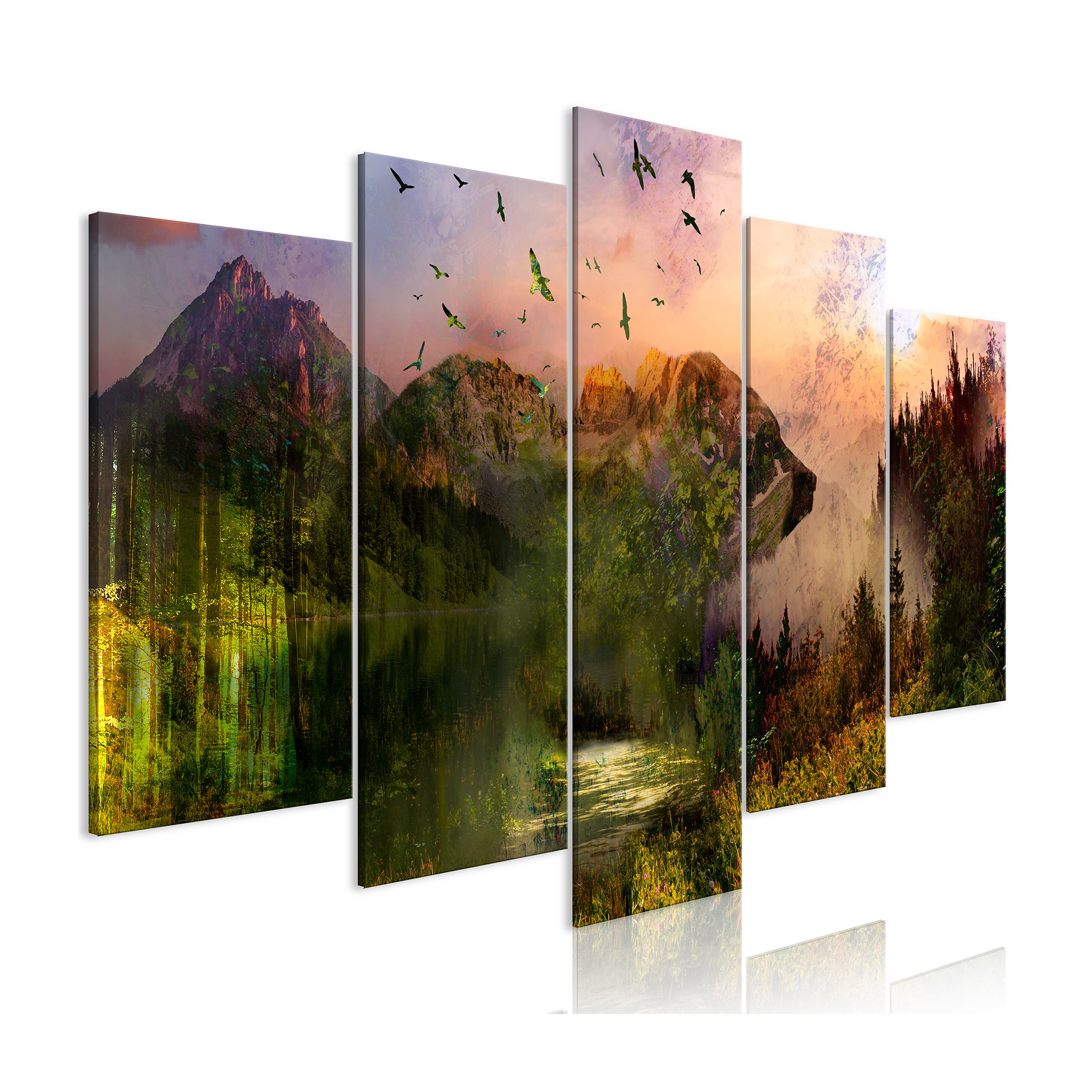 Tavla Arkiio Bear In The Mountain Wide 5 delar