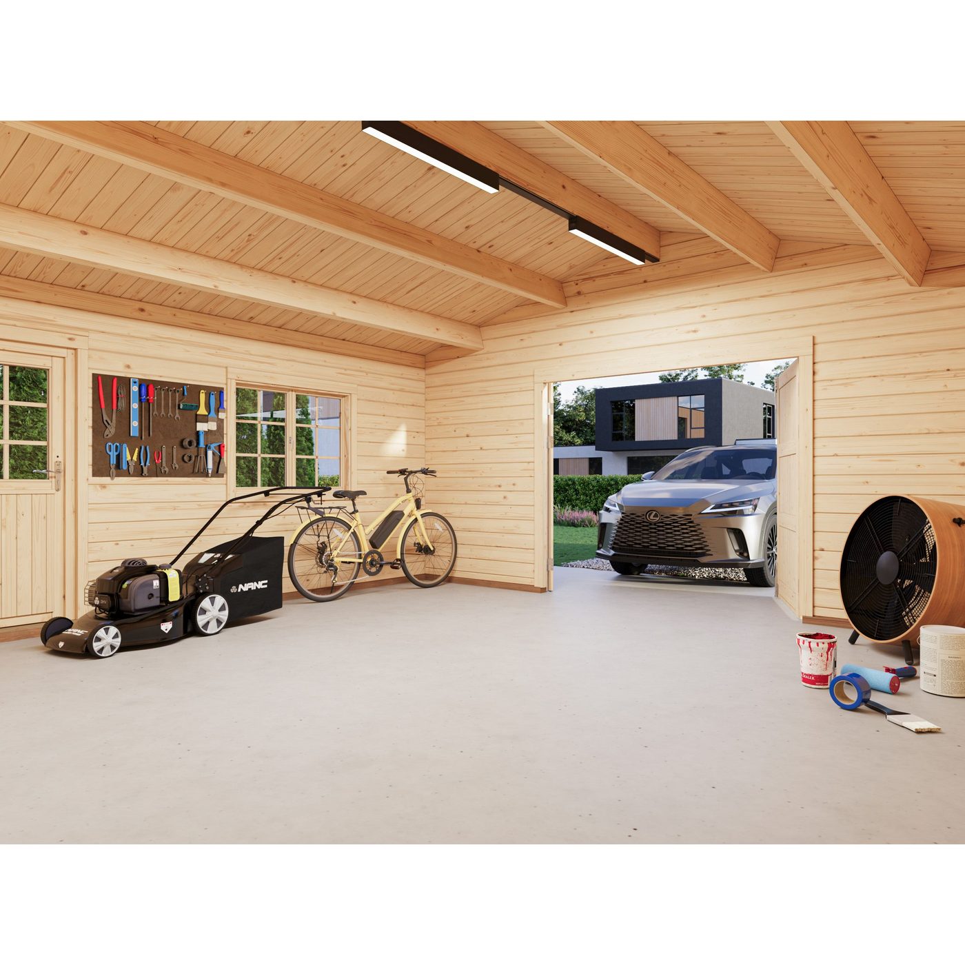 Garage Palmako Roger med Garagedörr 29,2 m2