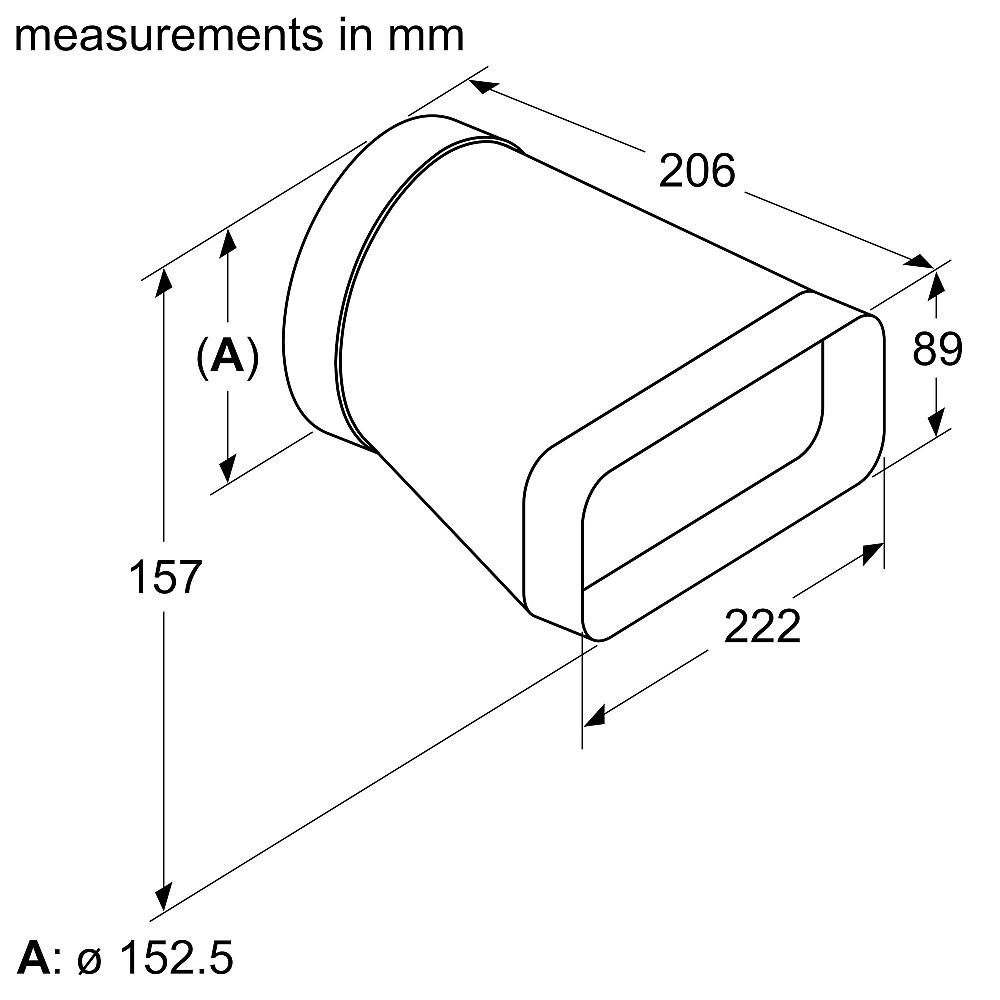 Installationsset Bosch B1ZZ9VEDU0 för Kanalventilation