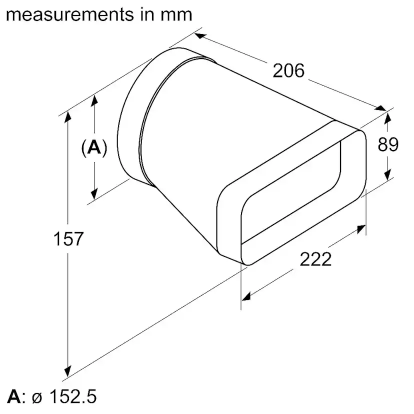 Installationsset Bosch B1ZZ9VEDU0 för Kanalventilation