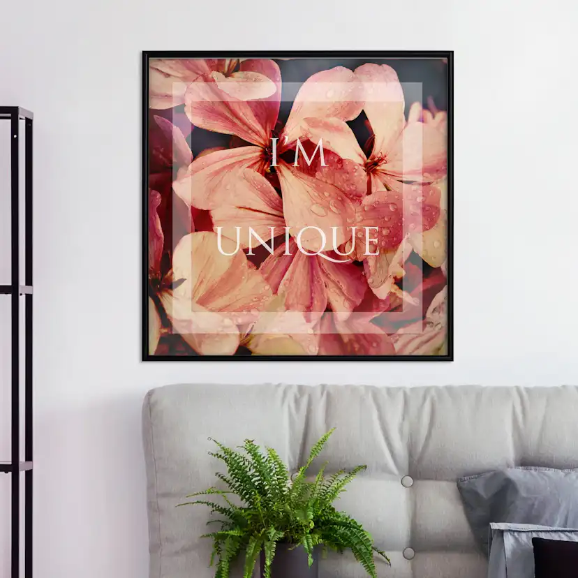 Poster Artgeist Affisch I'm Unique Fyrkantig