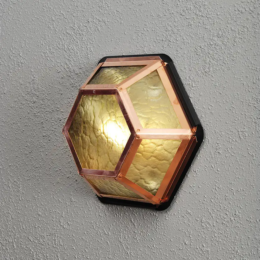Castor väggplafond E27 koppar Koppar